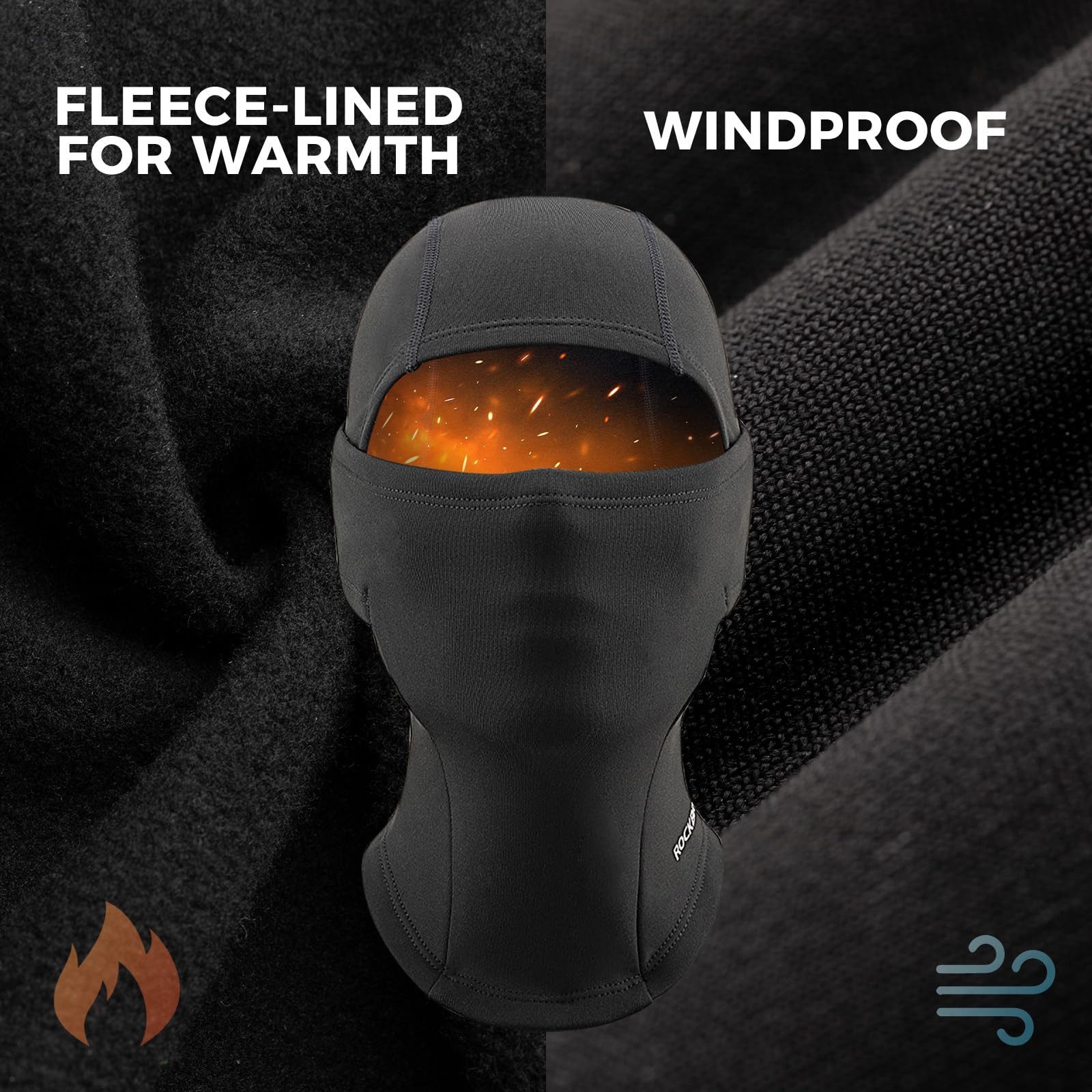 ROCKBROS Sturmhaube Winter Balaclava Warm Thermo Gesichtshaube Skimaske für Outdoor Sports Radfahren, Skifahren, Laufen Mädchen/Jungen