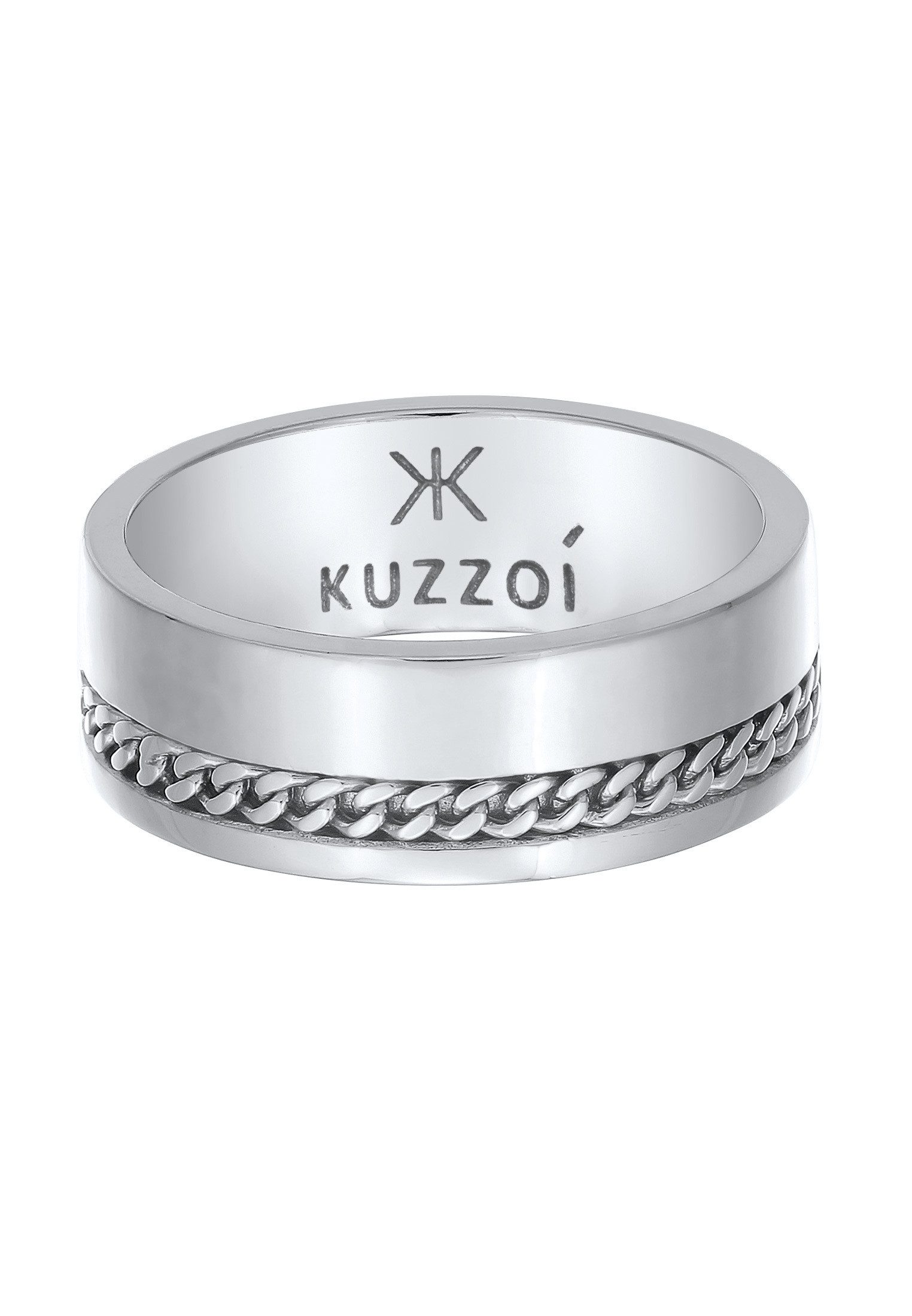 Kuzzoi Silberring Herren Bandring Chunky Chain 925 Silber günstig online kaufen