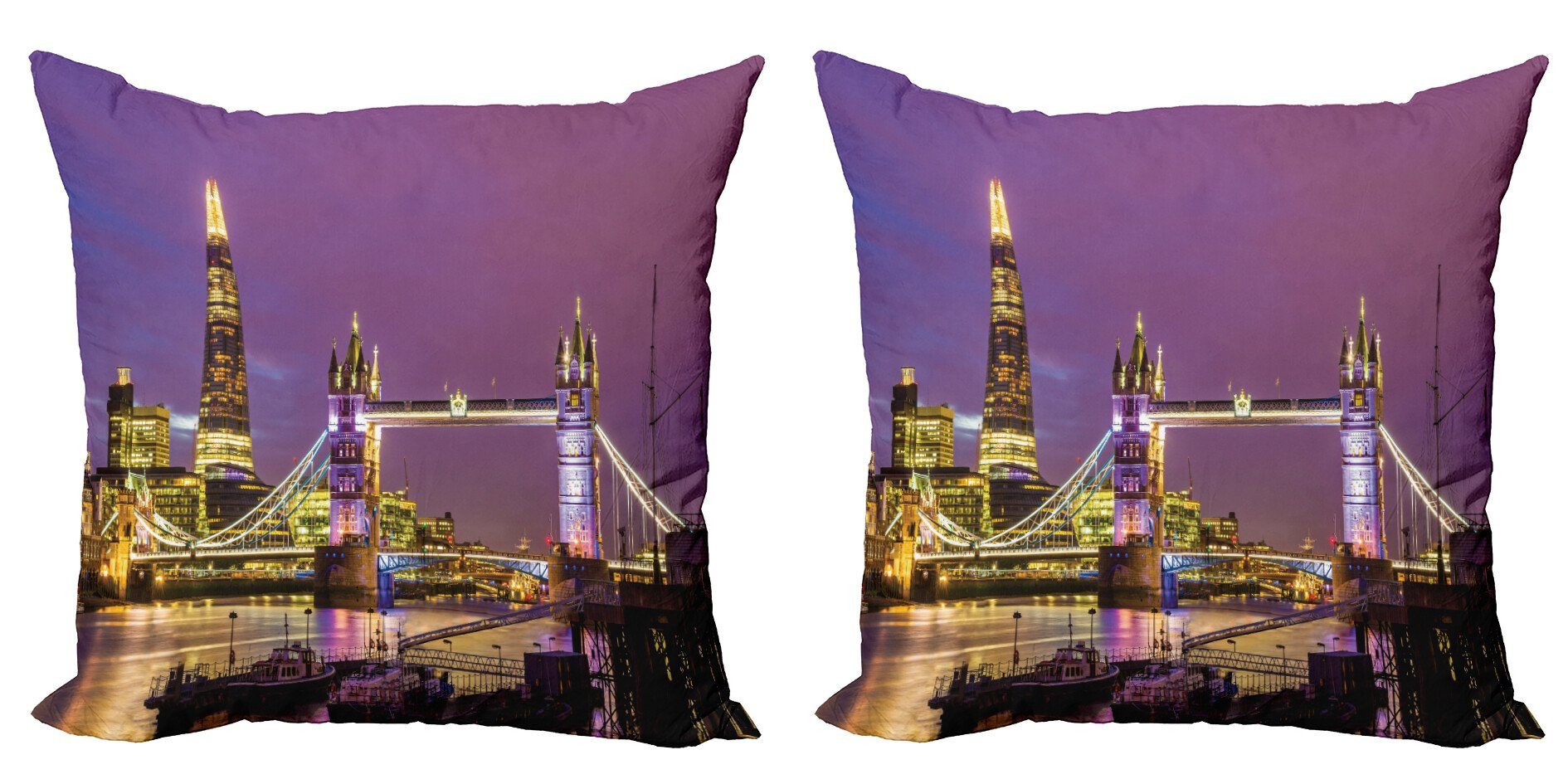 Kissenbezüge Modern Accent Doppelseitiger Digitaldruck, Abakuhaus (2 Stück), Europa Tower Bridge in London