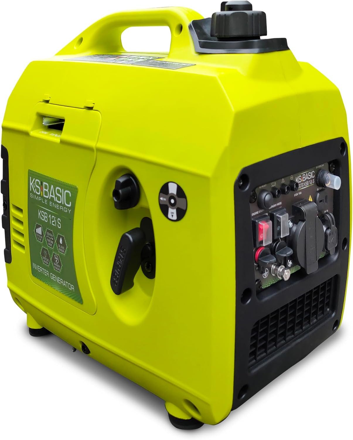 Könner & Söhnen Stromerzeuger KSB 12i S, 1,20 in kW, (geeignet für empfindliche Stromverbraucher, 1-tlg., EURO 5 Motor, 1 x Schuko 230 V, ECO-Modus), schallgedämmtes Gehäuse, kompakte Bauart. IP23M