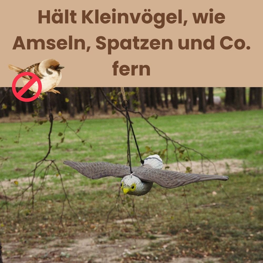 GarPet Vogel-Schreck Taubenabwehr Vogelabwehr Falken Attrappe fliegend Taubenschreck Balkon – Bild 5 von 5