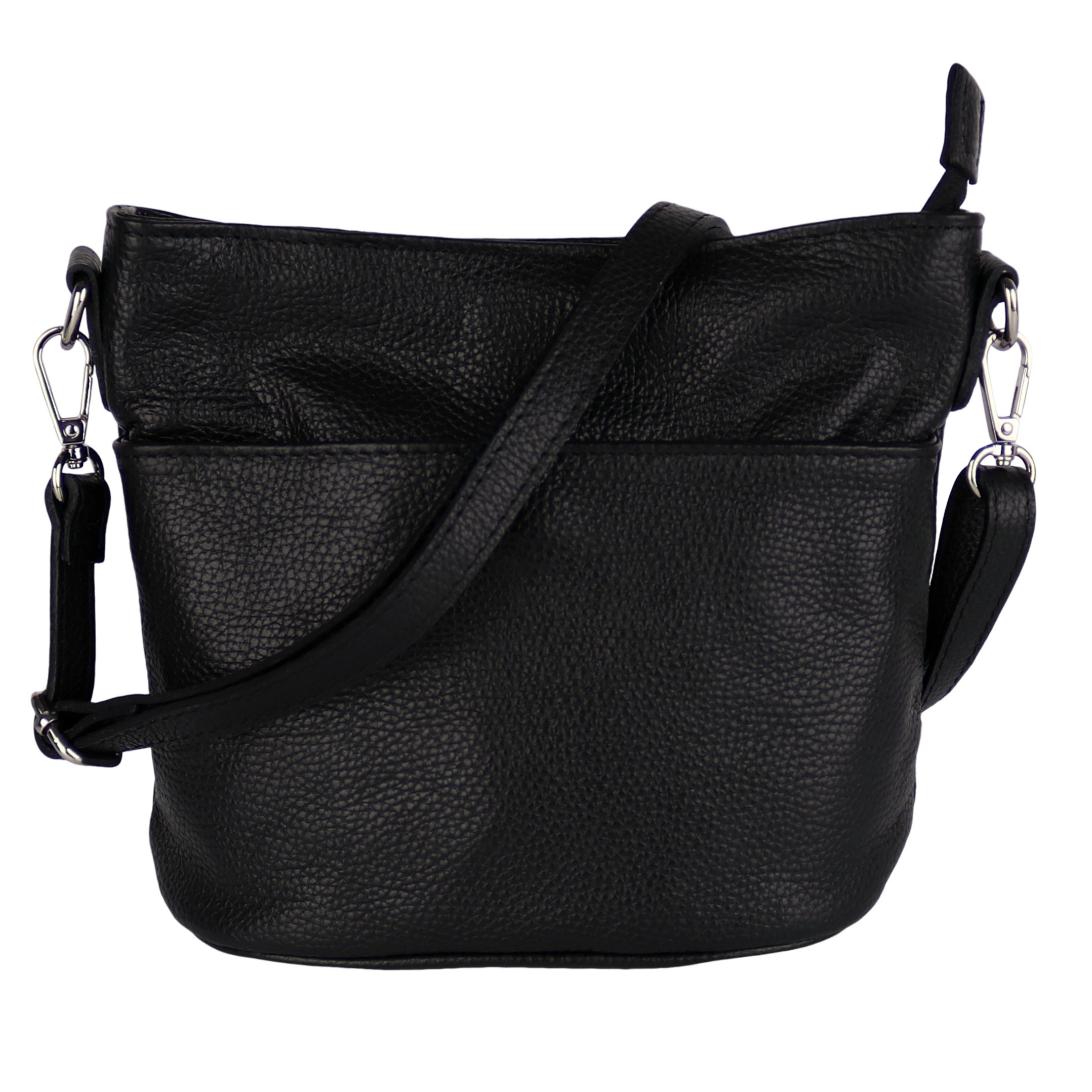 MIRROSI Umhängetasche Damen, Crossbody Bag, Echtleder Made in Italy (1 Tasche 2 Gurte oder Basic Version 1 Tasche 1 Gurt), 24x18x12cm (BXHXT)
