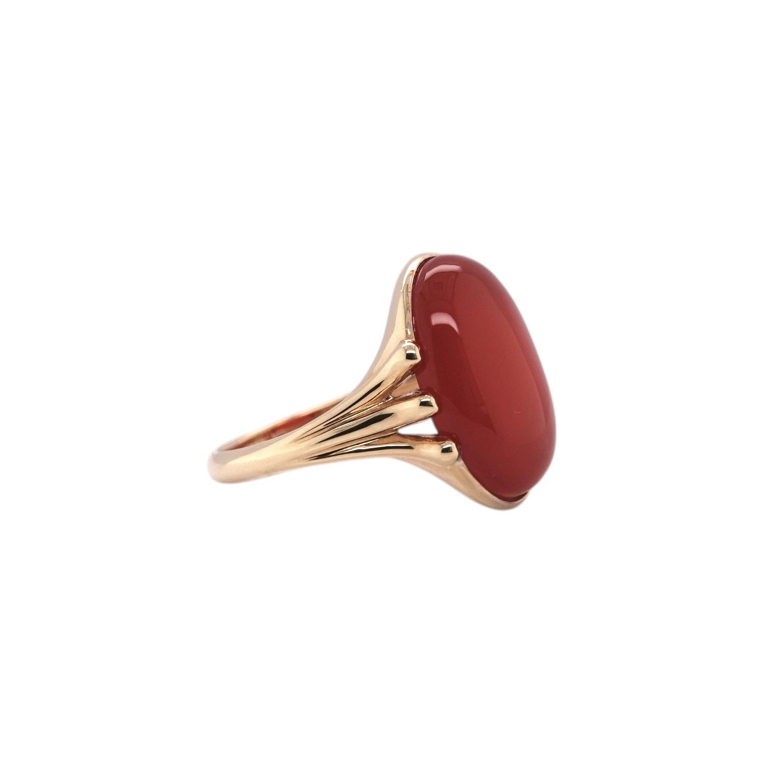 Sogni d'oro Fingerring mit Carneol, Silber 925 vergoldet