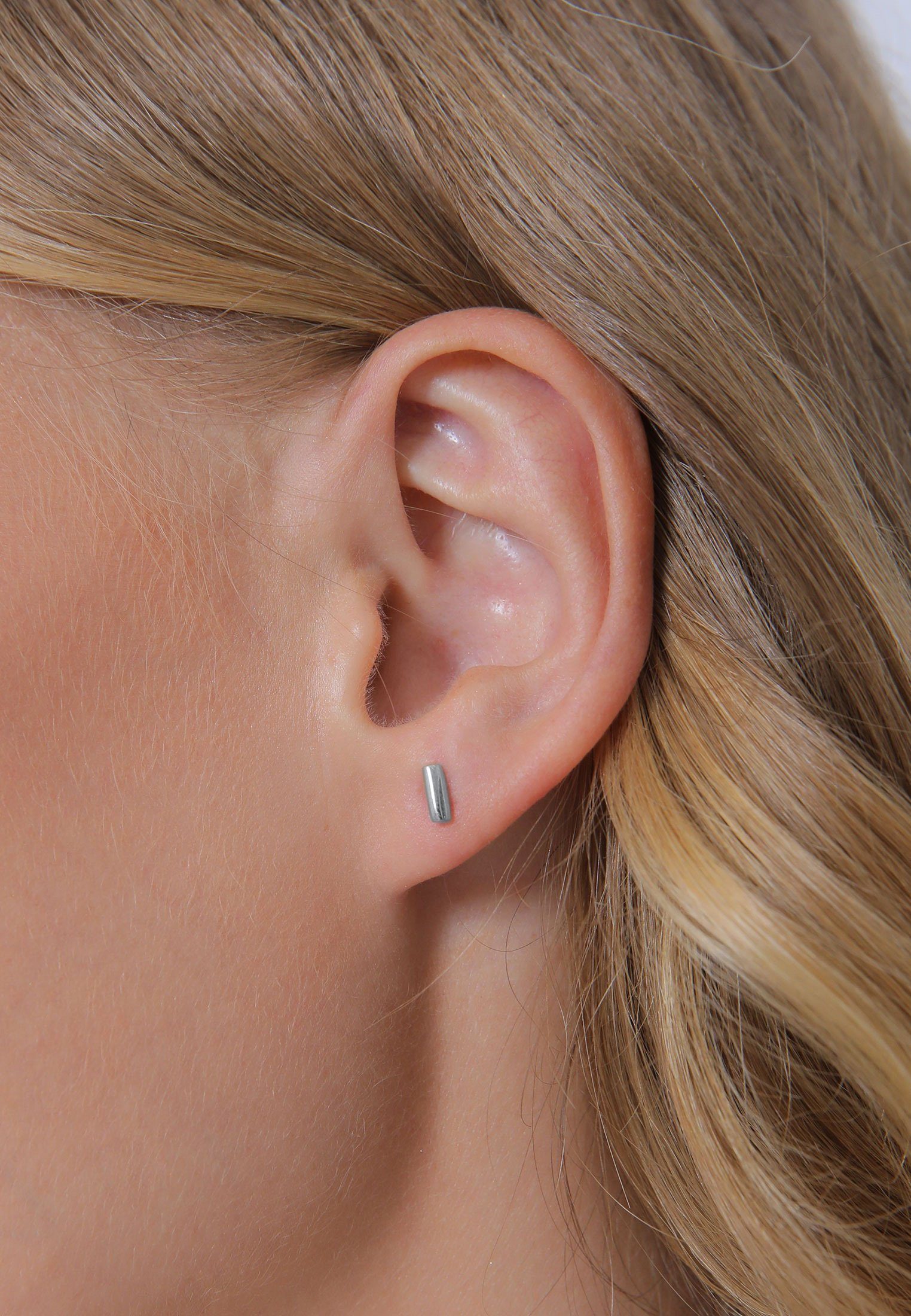 Silber Elli 925 Geo Asymmetrisch Ohrstecker Paar Minimal Earcuff Klemme