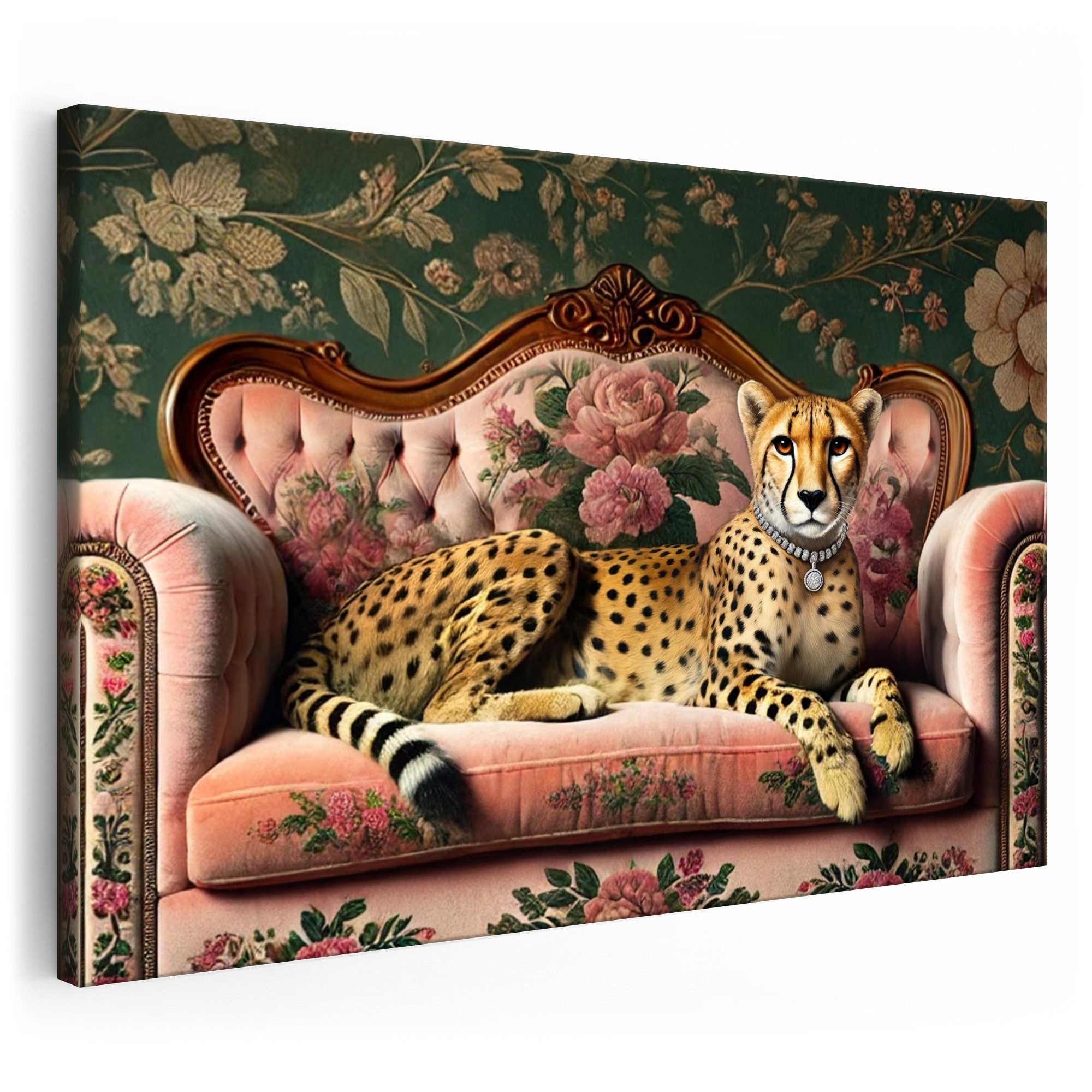 Artmazing Leinwandbild Royal Cheetah, Royal Cheetah, gesp. auf FSC Echtholz-Keilrahmen, in versch. Größen