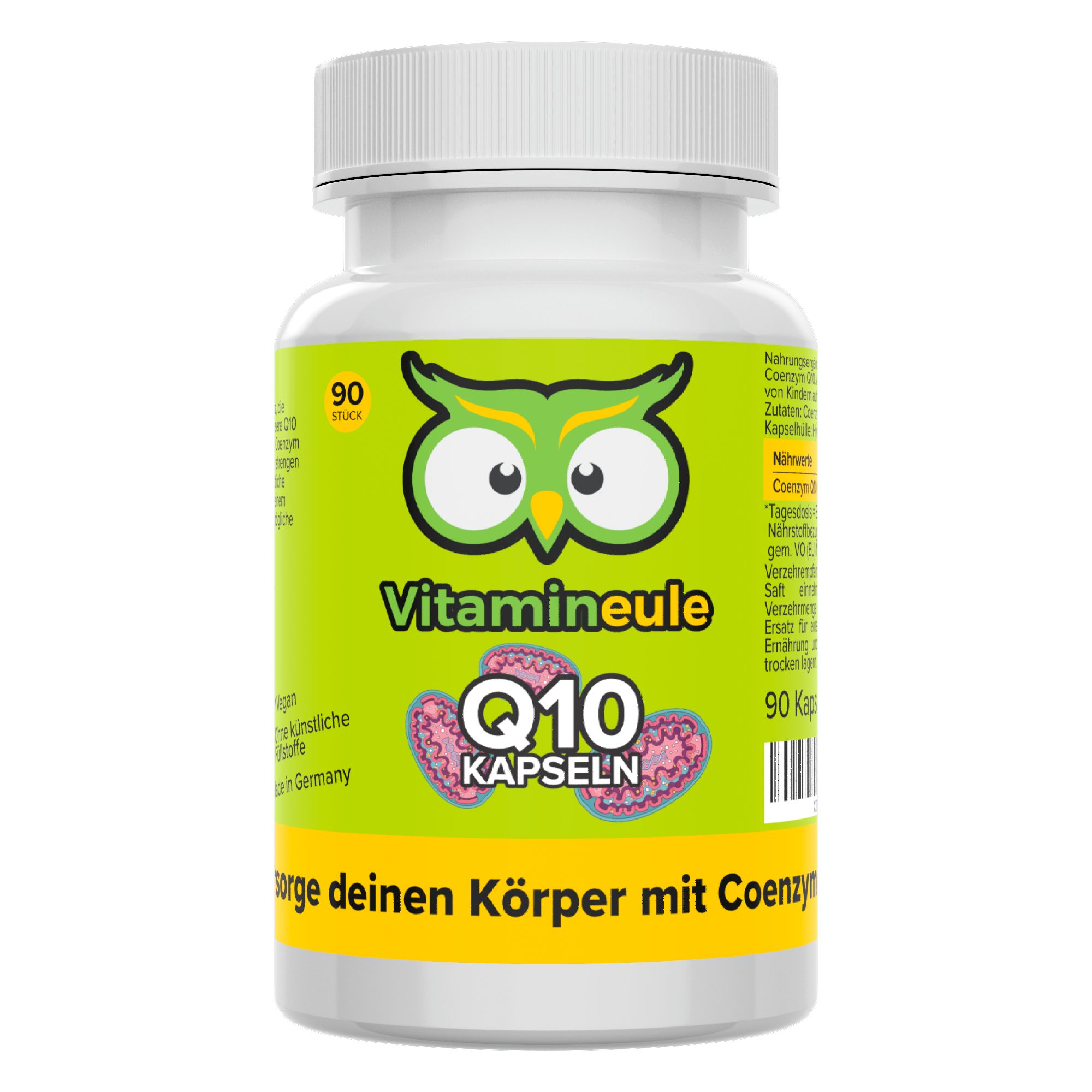 Vitamineule Coenzym Q10 Kapseln - 200 mg Ubiquinon - Kapseln, 33 g