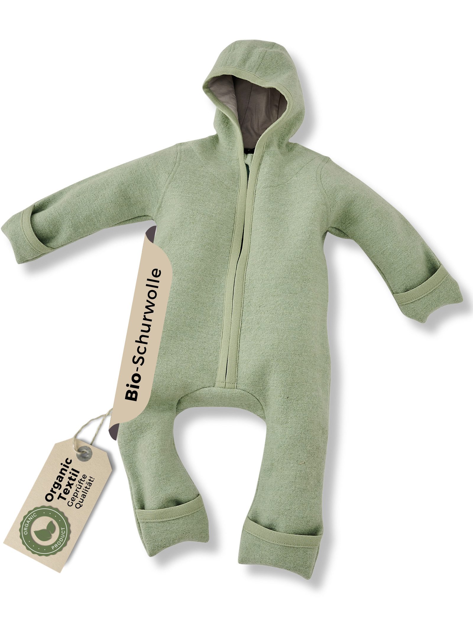 Alavya Home® Overall Walkoverall Bio-Schurwolle I BESTSELLER! Jetzt 15€ Extra sparen (1-tlg) Wollfleece mit Reißverschluss, Walk Woll-Anzug für Kleinkind und Baby