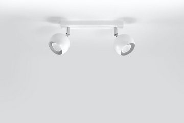 Licht-Erlebnisse Deckenstrahler FAVONIA, ohne Leuchtmittel, Deckenlampe Weiß L:30cm Retro vielseitig Wohnzimmer Büro Bad