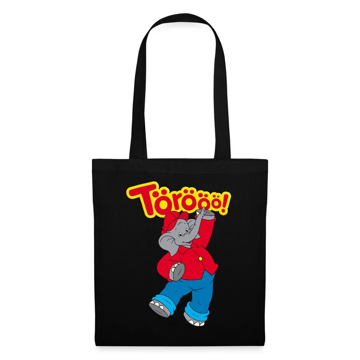 Spreadshirt Henkeltasche Benjamin Blümchen Tanzend Törööö Stoffbeutel (1-tlg)