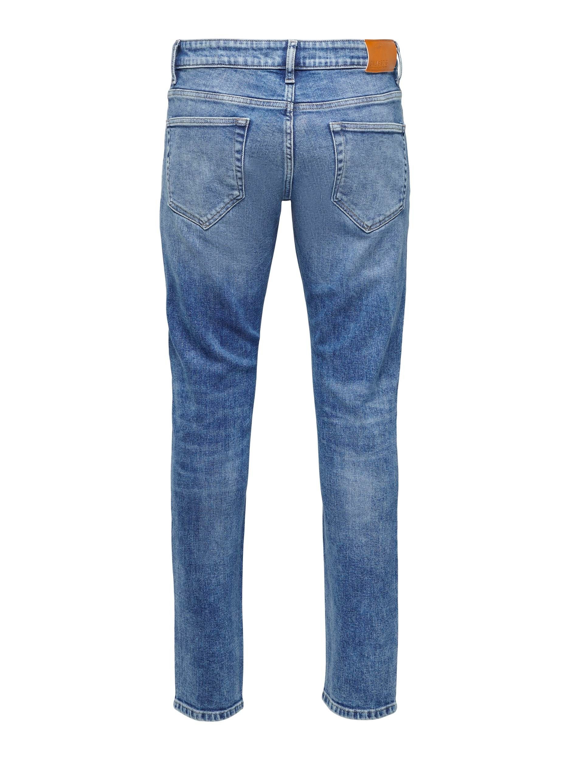 Straight-Jeans Denim REGULAR ONLY TAI NOOS SONS Blue WB DNM & ONSWEFT 0021 im 4-Pocket-Style Medium