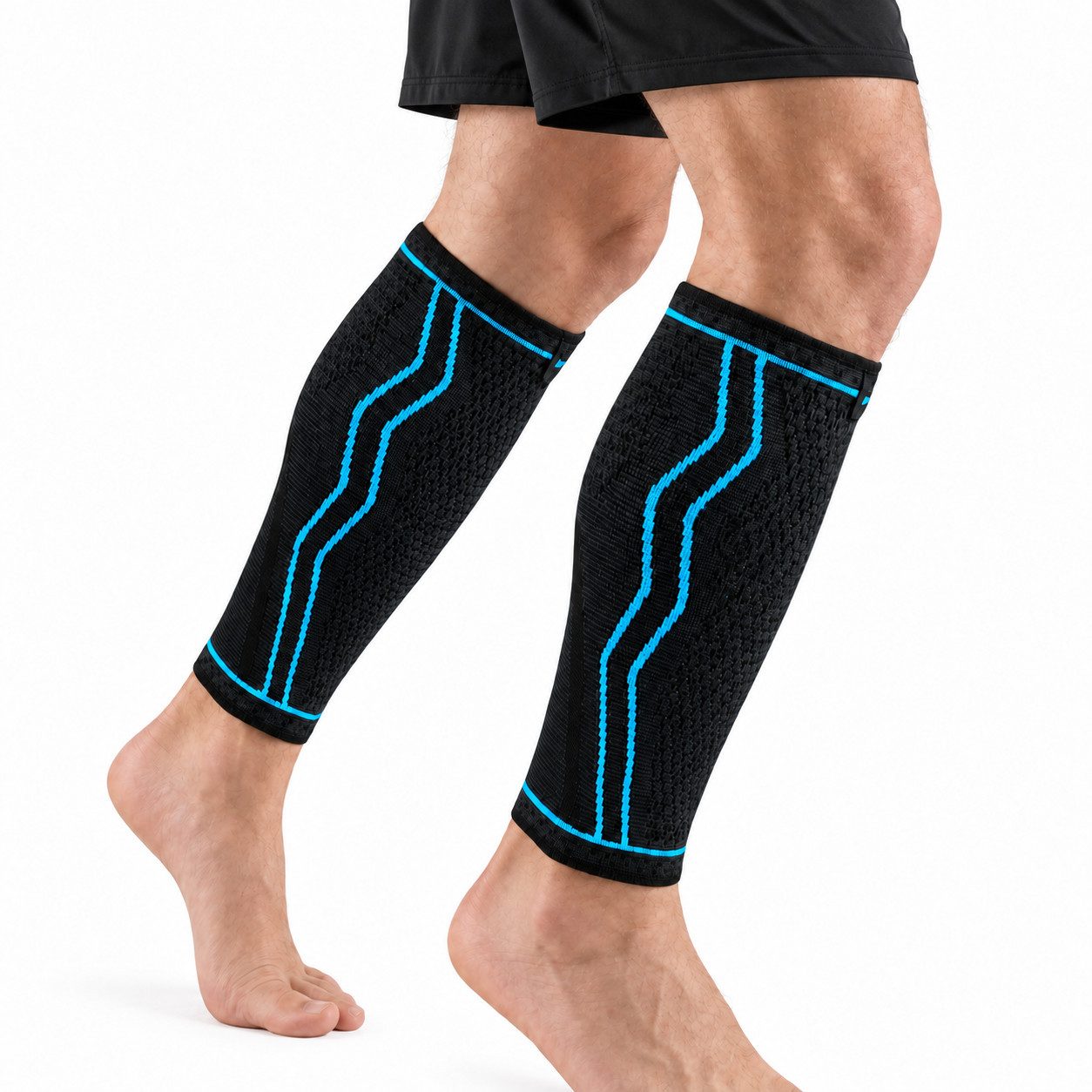 AGILE NOW Stützbandage Wadenbandage (Paar), Stabilisiert & Entlastet (Wadenbandagen, Kompression für die Waden), Wadenbandagen Atmungsaktiv & Rutschfest