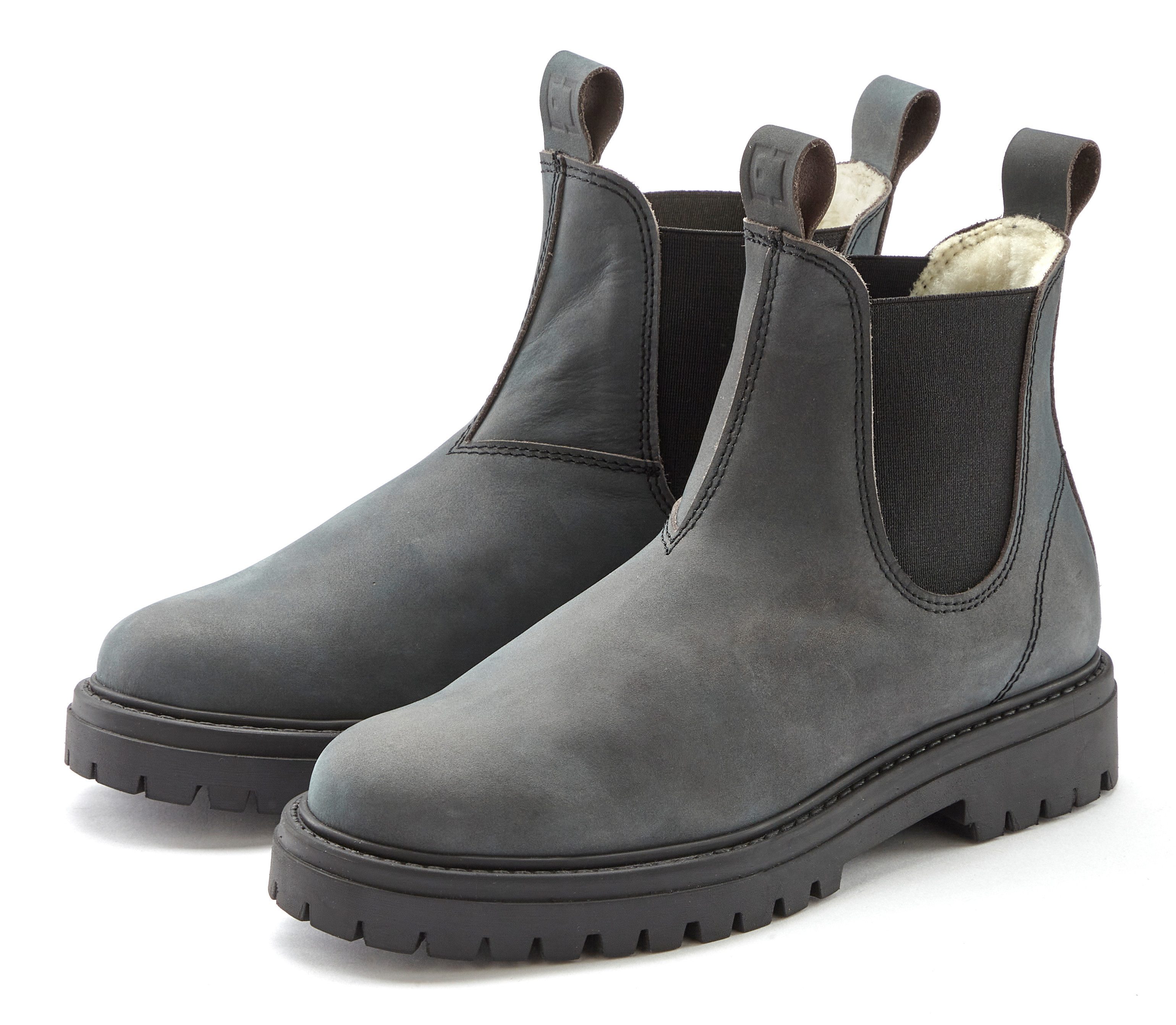 Elbsand Stiefelette aus Leder im klassischen Chelsea-Look, Stiefel, Boots, Winterstiefel