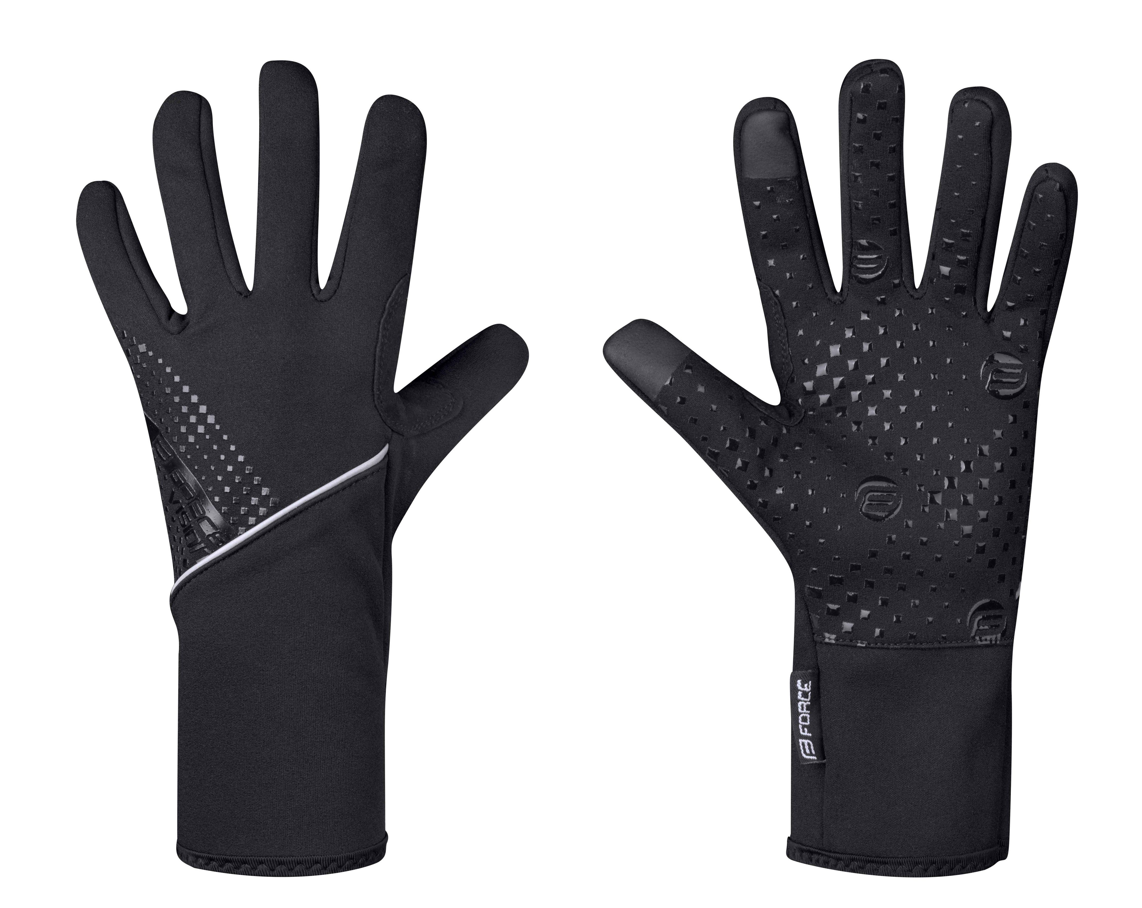 FORCE Fahrradhandschuhe Handschuhe F VISION softshell schwarz +5 °C und +10 °C