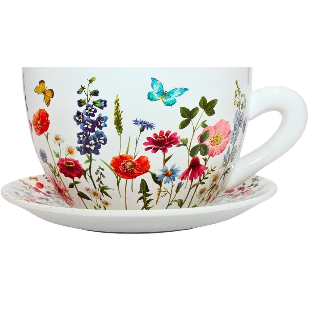 Dekohelden24 Pflanzkübel Pflanztassen in verschiedenen Farben (1 St), Keram günstig online kaufen