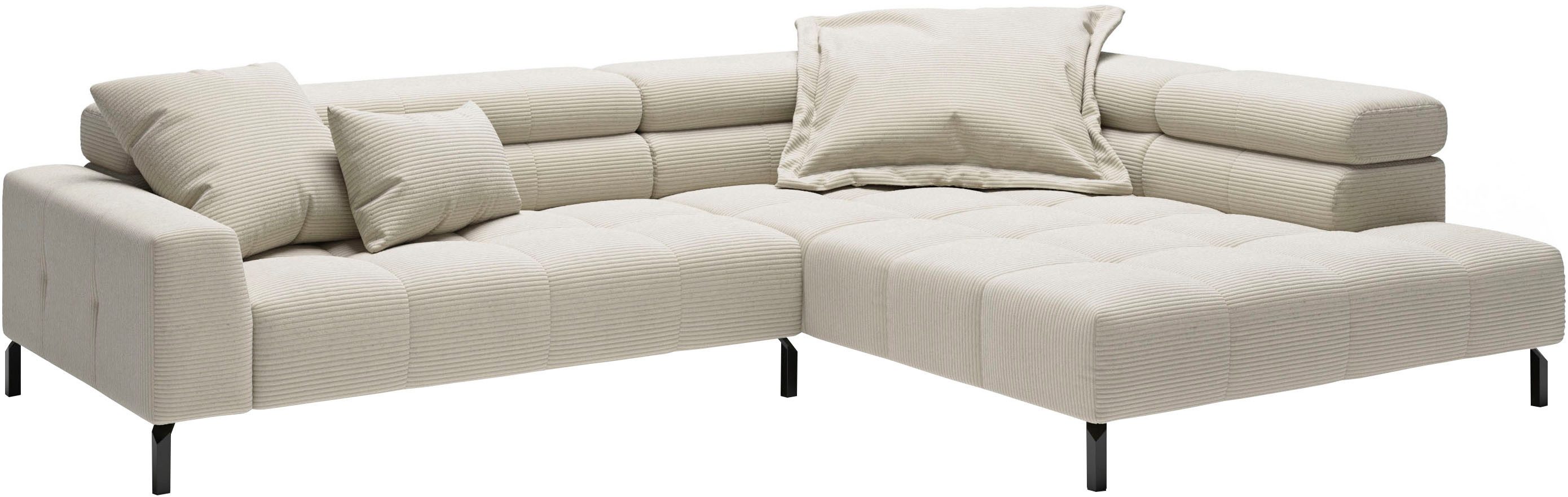 Places of Style Ecksofa "Claya, L-Form, incl. Kopfteilverstellung, Breite 3 günstig online kaufen