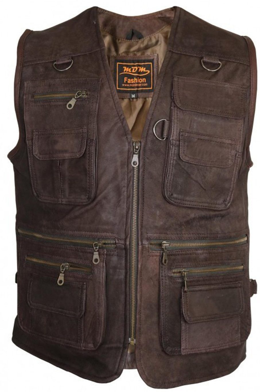 MDM Lederweste Herren Outdoor Jagd Lederweste günstig online kaufen