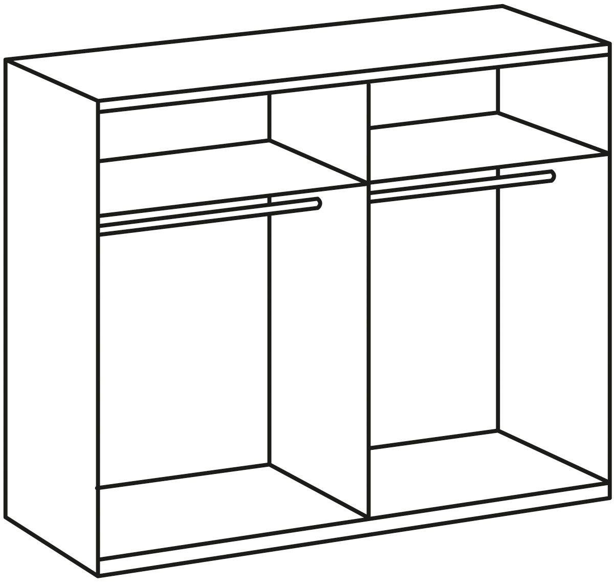 Wimex Schwebetürenschrank Liverpool, Made in Germany Kleiderschrank im Industrial Look, 135 oder 180x64x198cm – Bild 4 von 5