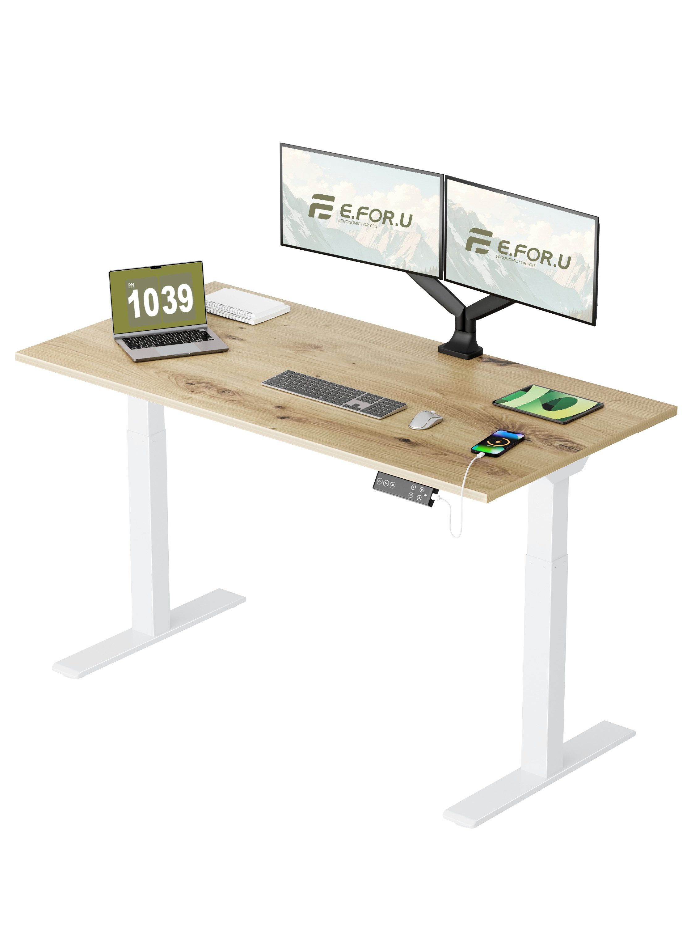 ERGOFINO Schreibtisch DT20LT höhenverstellbarer Schreibtisch (160x80 günstig online kaufen