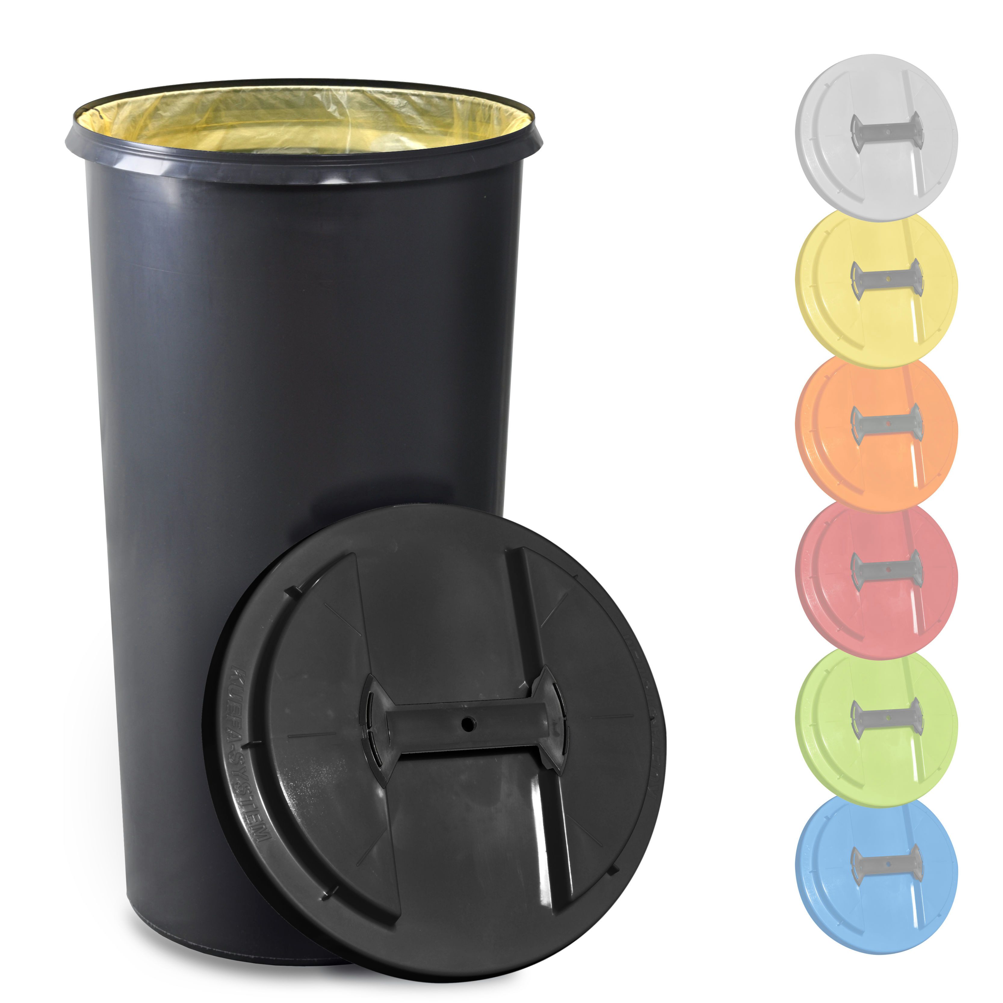 KUEFA Müllsackständer BSC 60L Mülleimer Gelber Sack, inkl. Klemm-Ring, UV-beständig