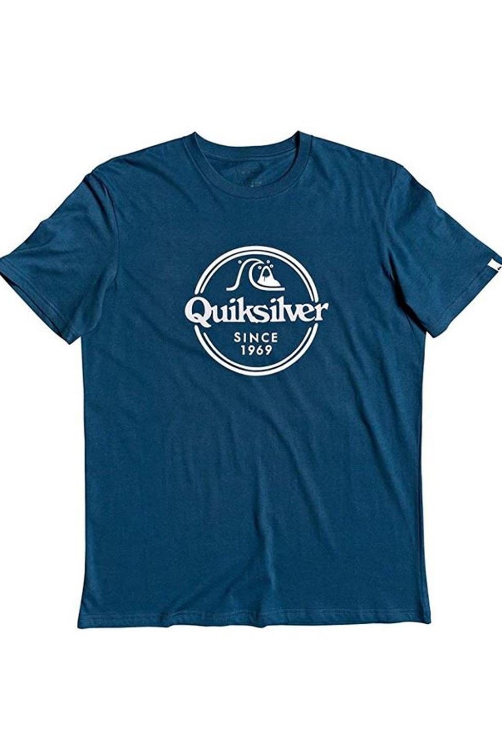 Quiksilver Herren Remain Words blau Funktionsshirt, Shirt Quiksilver