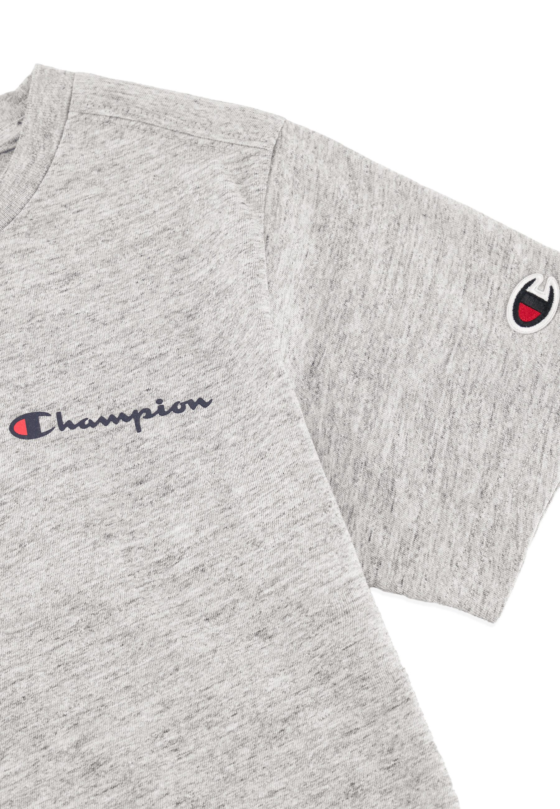 Champion T-Shirt für Kinder, mit Logodrucken, Kurzarm, aus Baumwolle, gerader Abschluss – Bild 2 von 2