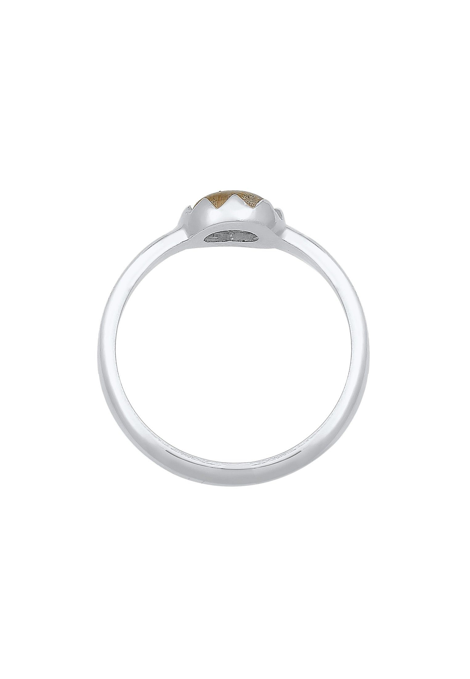 Elli Verlobungsring Labradorit Grau 925 Sterling Silber