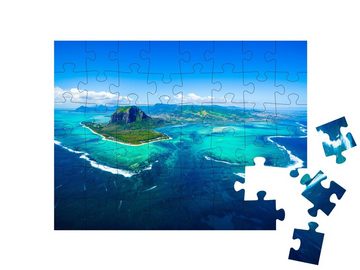 puzzleYOU Puzzle Mauritius mit Mount Le Morne Brabant, 48 Puzzleteile, puzzleYOU-Kollektionen Natur, Inseln, Insel & Meer, Indischer Ozean