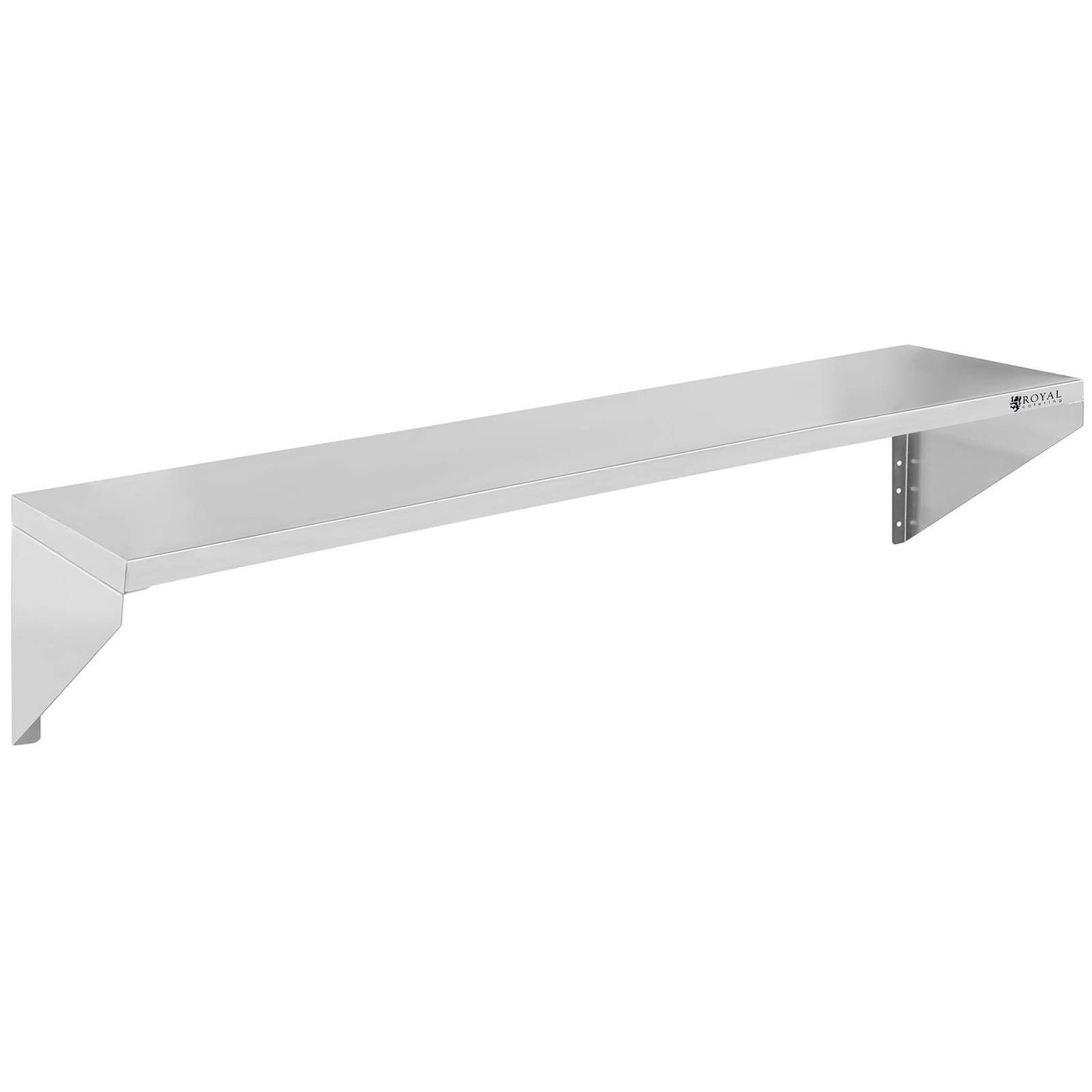 Royal Catering Hängeregal 120 x 30 cm Gastro Wandbord Wandregal Edelstahl Tellerbord, verschiedene Größen