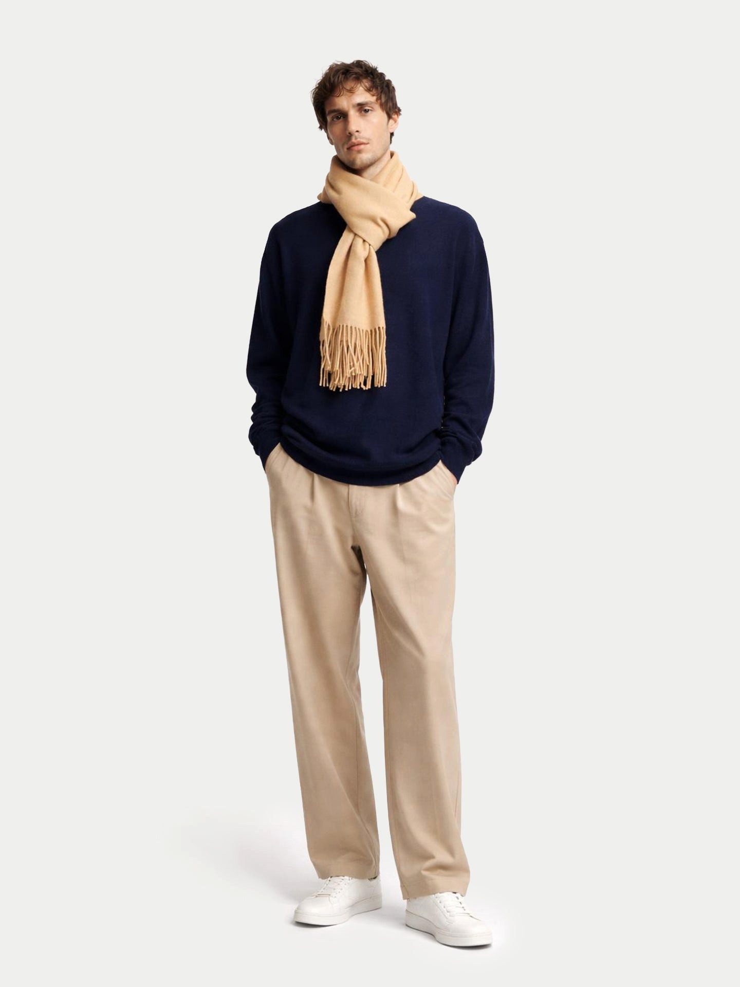 GOBI Cashmere Strickschal Kaschmirschal mit Fransen