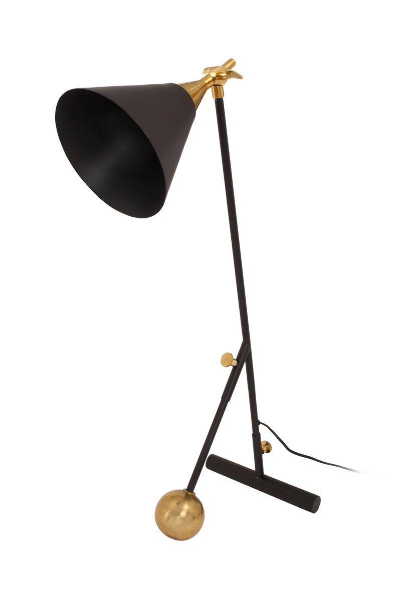 lux.pro Schreibtischlampe, Tischlampe im schicken Factory-Design Schwarz /  Gold 50 x 16 x 76 cm