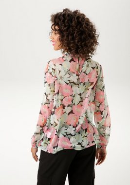 Aniston CASUAL Schlupfbluse mit romantischen Blüten bedruckt - NEUE KOLLEKTION