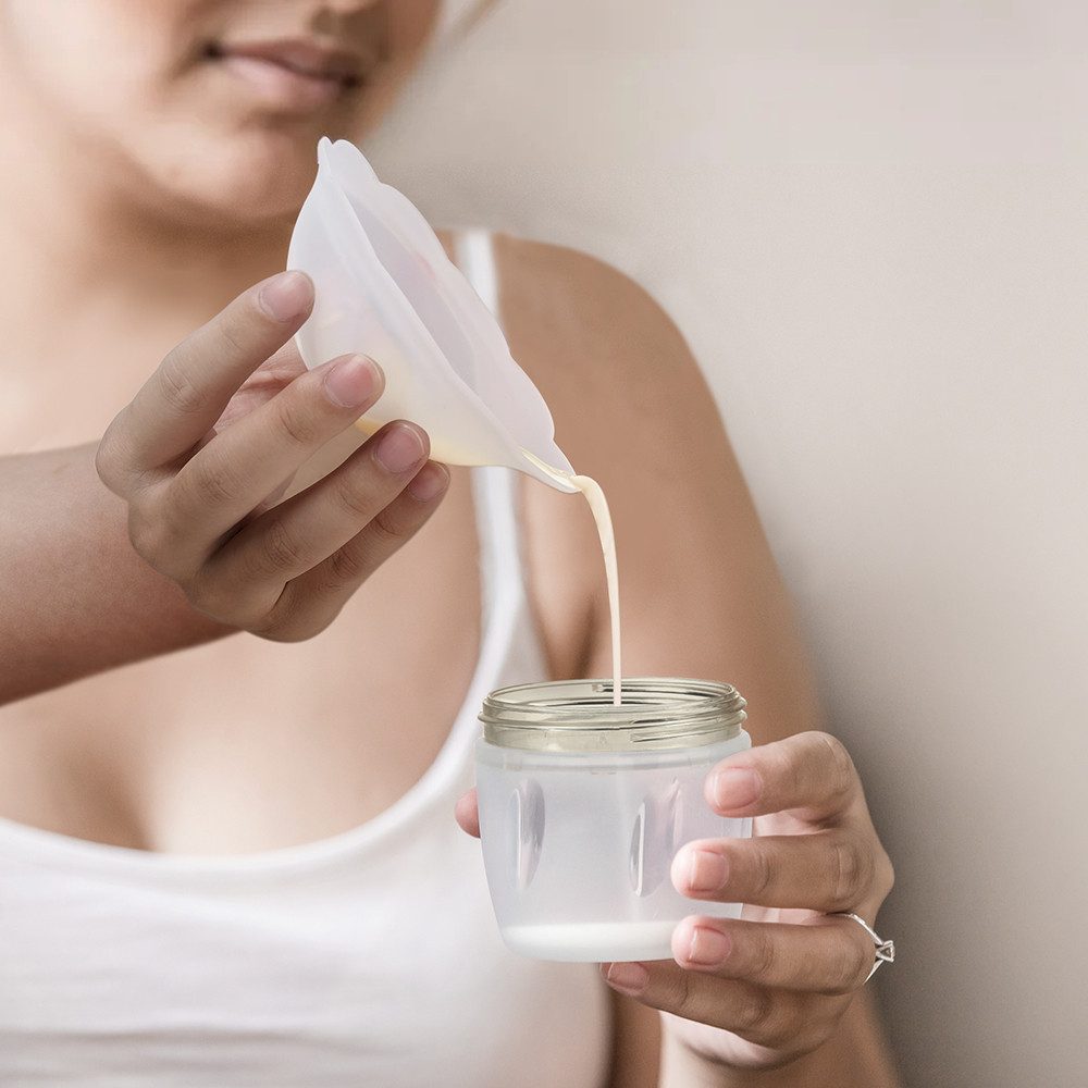 Haakaa Handmilchpumpe Blütenförmiger Milchauffänger 2er Set, Muttermilchauffänger, 2-tlg.