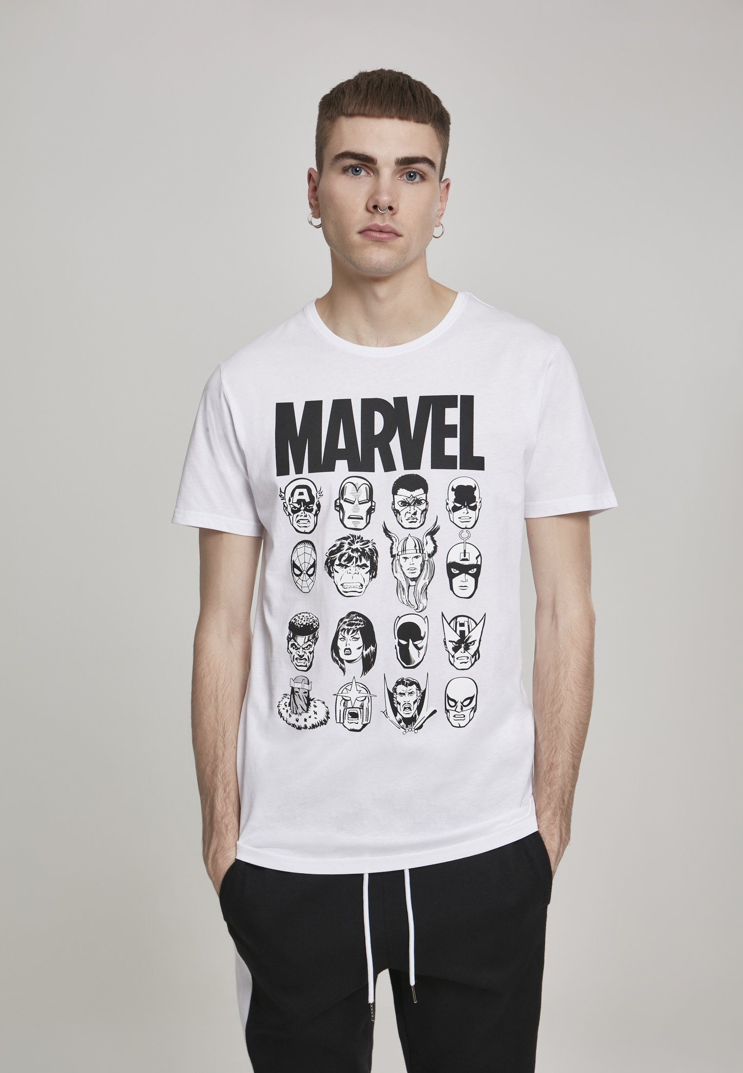 Merchcode T-Shirt Herren Marvel Crew (1-tlg) Tee