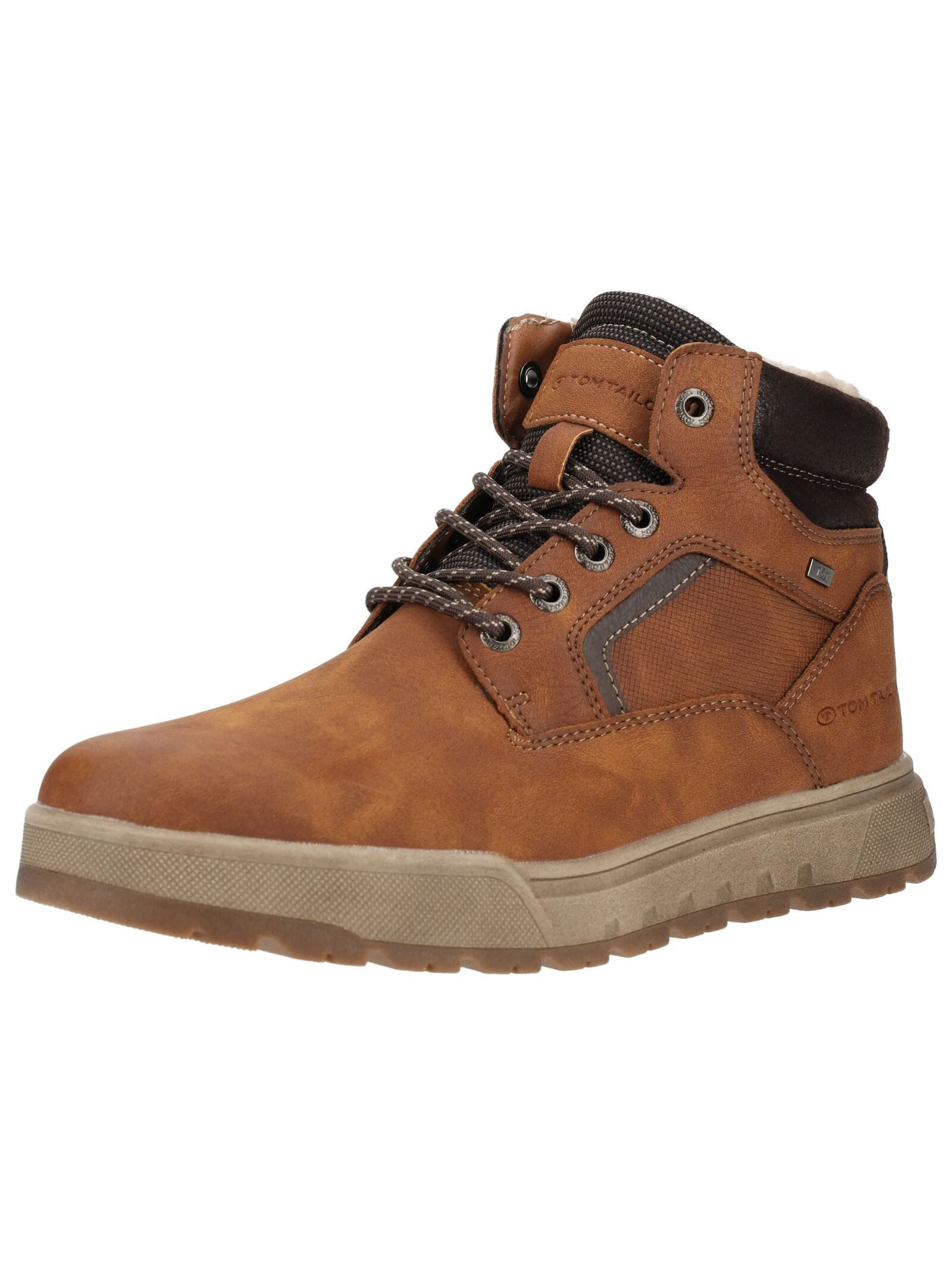 TOM TAILOR Stiefelette Lederimitat/Textil . Schnürstiefelette