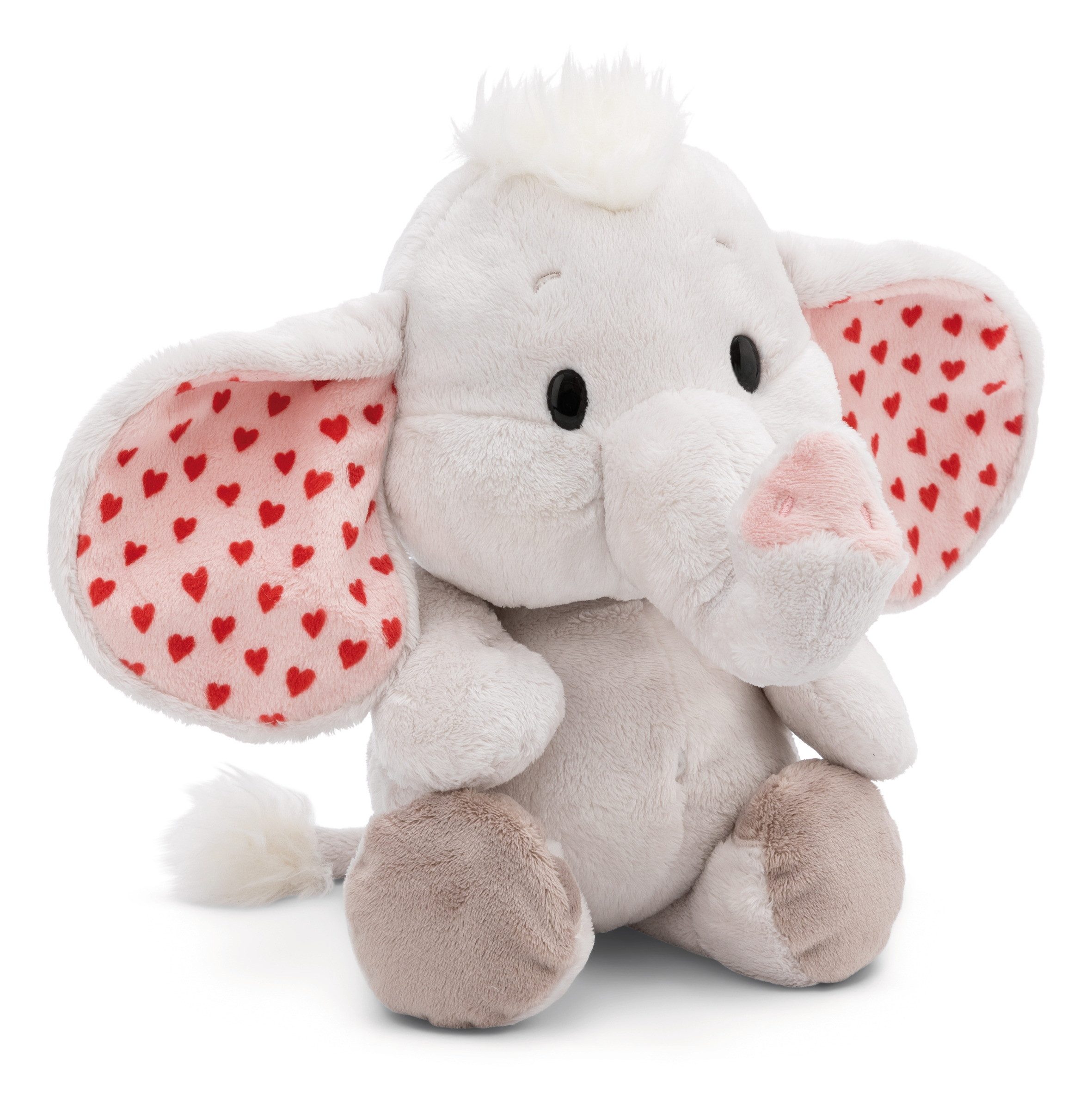 Nici Kuscheltier 61487 - Love Elefant hellgrau, 32 cm (1-St)
