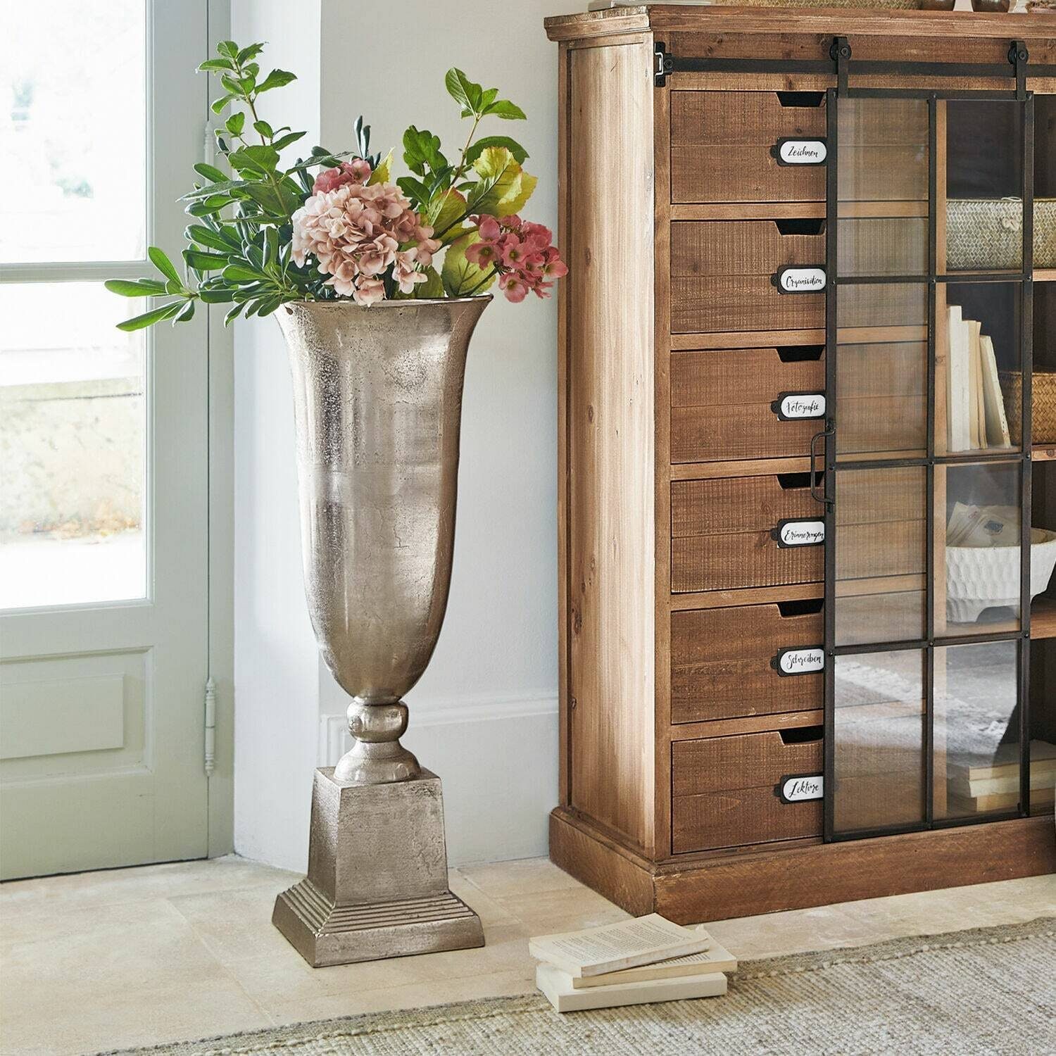 Mirabeau Tischvase Bodenvase Belfort antiksilber günstig online kaufen