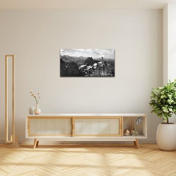 Edition Heimhuber Leinwandbild Edelweiß mit Höfats und Wolkenspiel, (1 St), Leinwandbild in verschiedenen Größen auf Keilrahmen