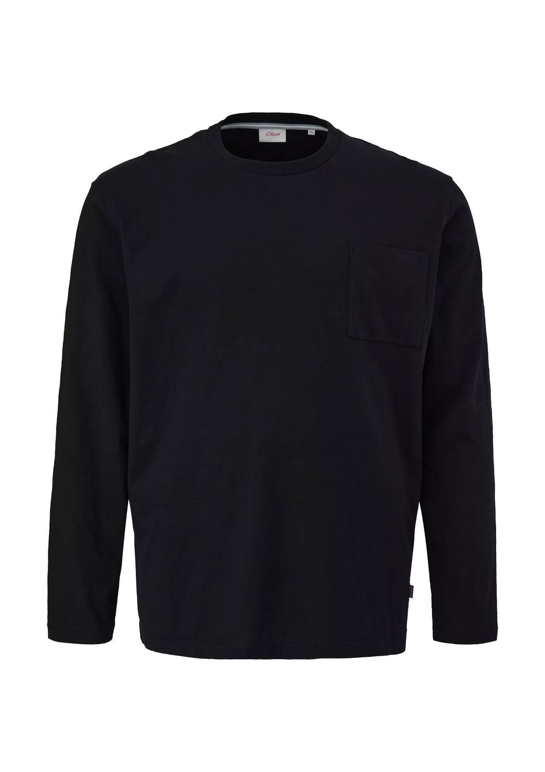 s.Oliver Longsleeve Basic mit Brusttasche in Übergrößen