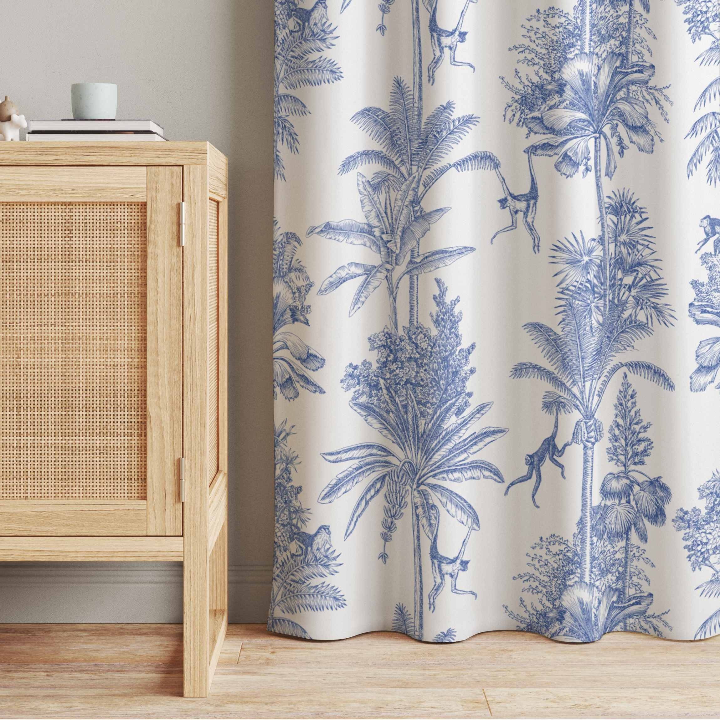 Bilderdepot24 Vorhang Gardine Natur Tropisch Kupferstichanmutung günstig online kaufen