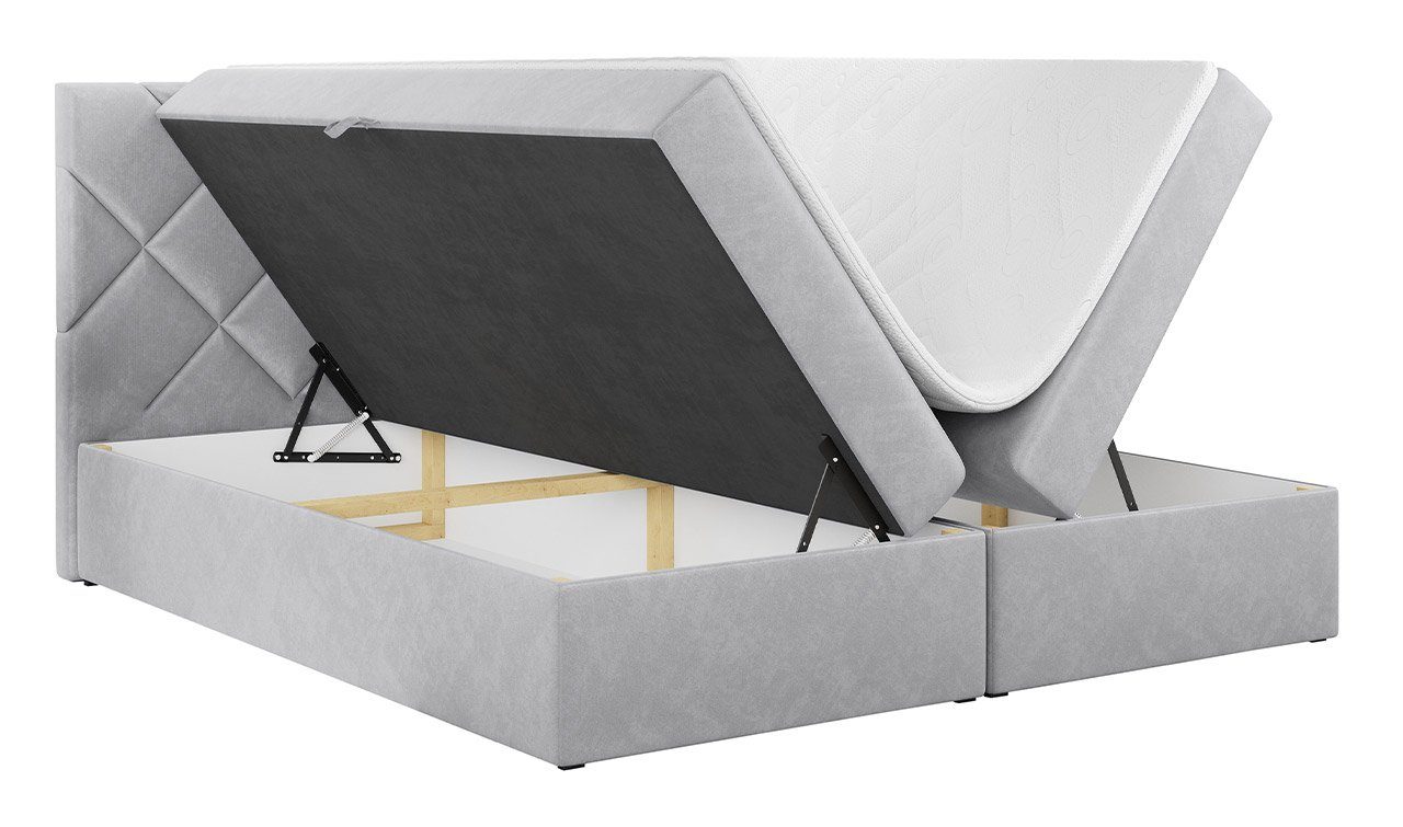 MKS für STELLE MÖBEL Multipocket-Matratze Boxspringbett mit Doppelbett Schlafzimmer, mit Bettkasten 3,