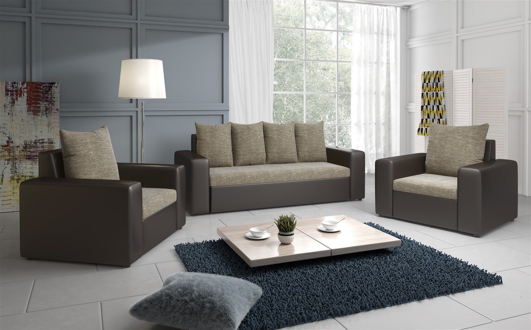 Fun Möbel Sofa Sofa-Set NINA 3-1-1 günstig online kaufen