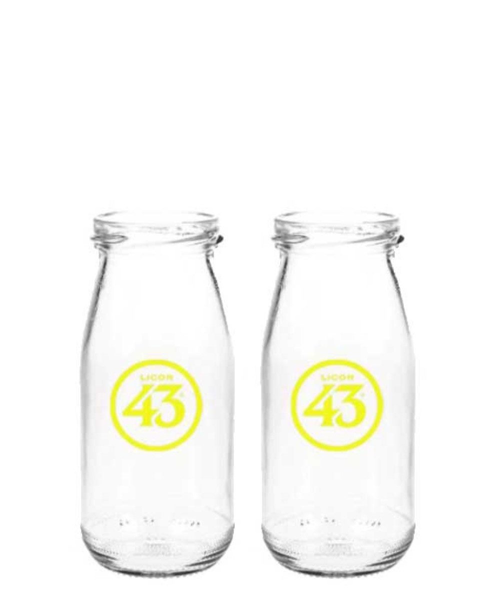 Mixcompany Cocktailglas Licor 43 Milchflasche - 2er Set Milchglas Cocktailglas, 2-tlg.