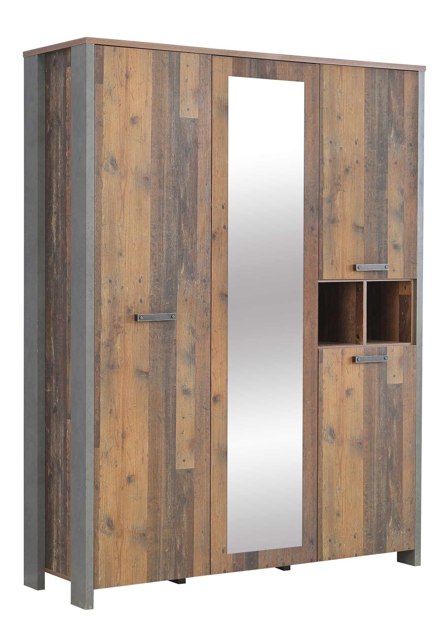 FORTE Kleiderschrank "Clif", (Maße: B/H/T ca. 156x205x52 cm), mit Spiegelau günstig online kaufen