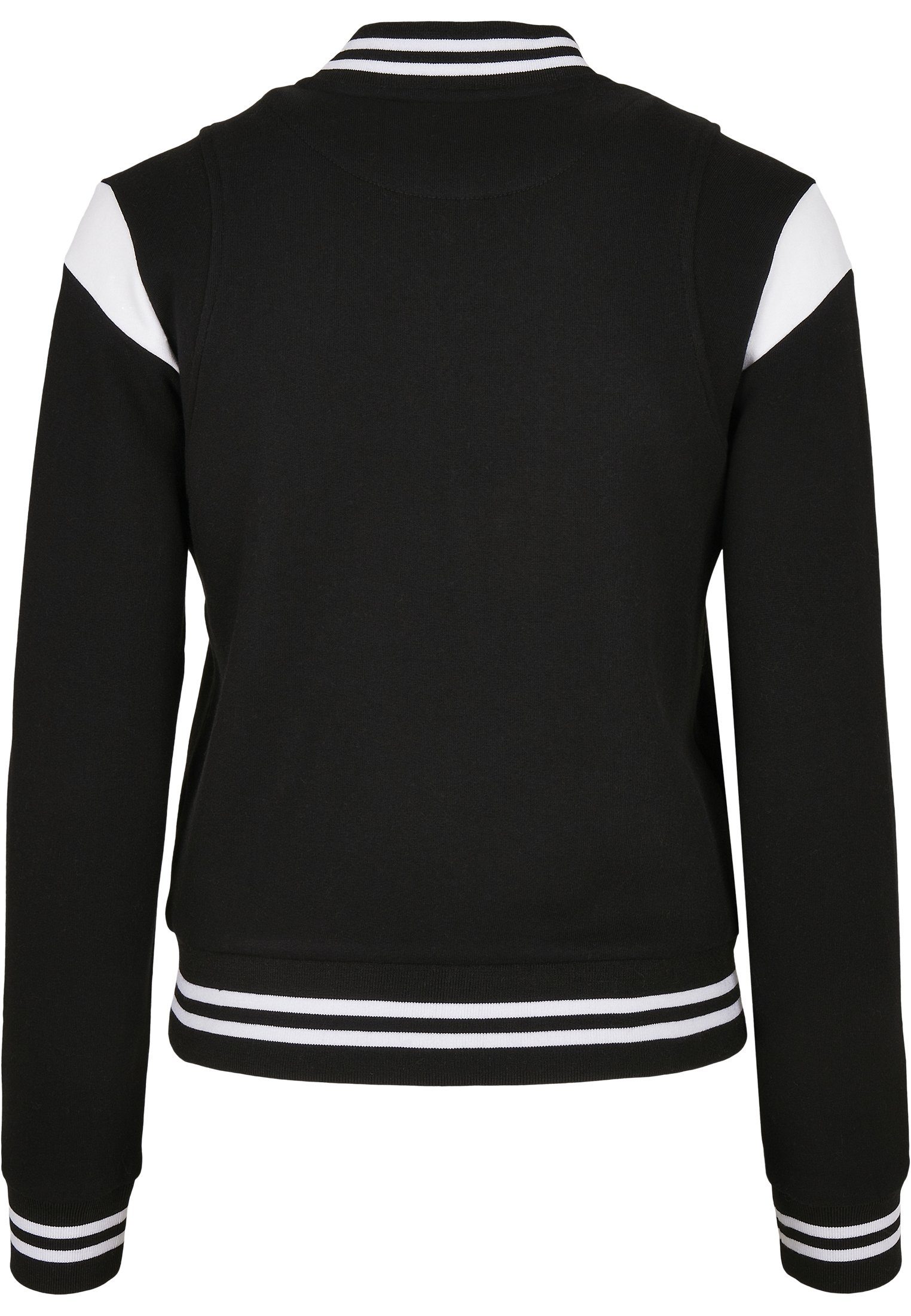 Inset Damen Ladies URBAN Sweat Organic CLASSICS College Jacket (1-St) black/white Collegejacke