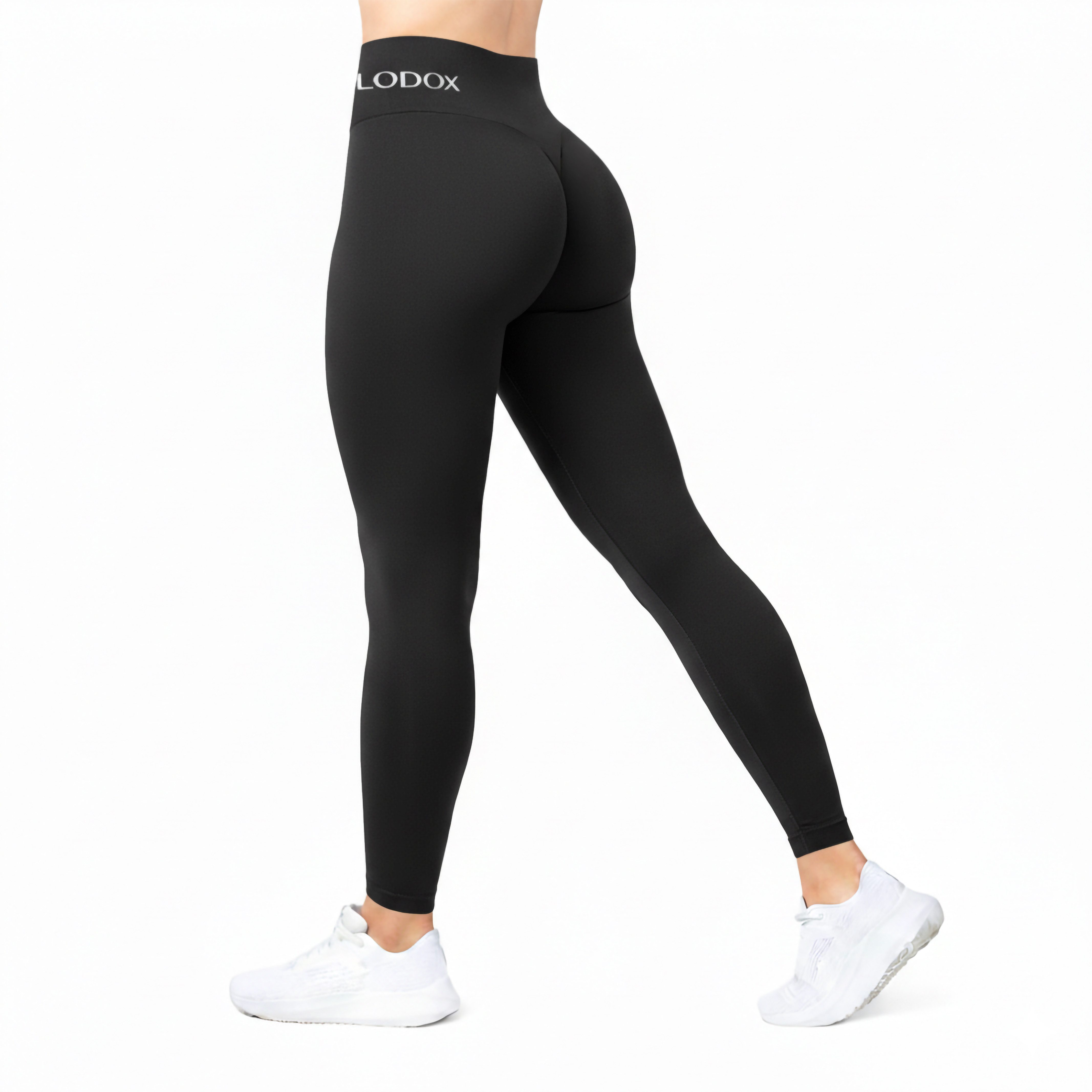 Smilodox Leggings Azura, Push Up Booy Fitnessleggings mit Schriftzug Sport & Alltag Scrunch Butt Squat-Sicher High Waist Seamless Yoga Gymhose Blickdicht