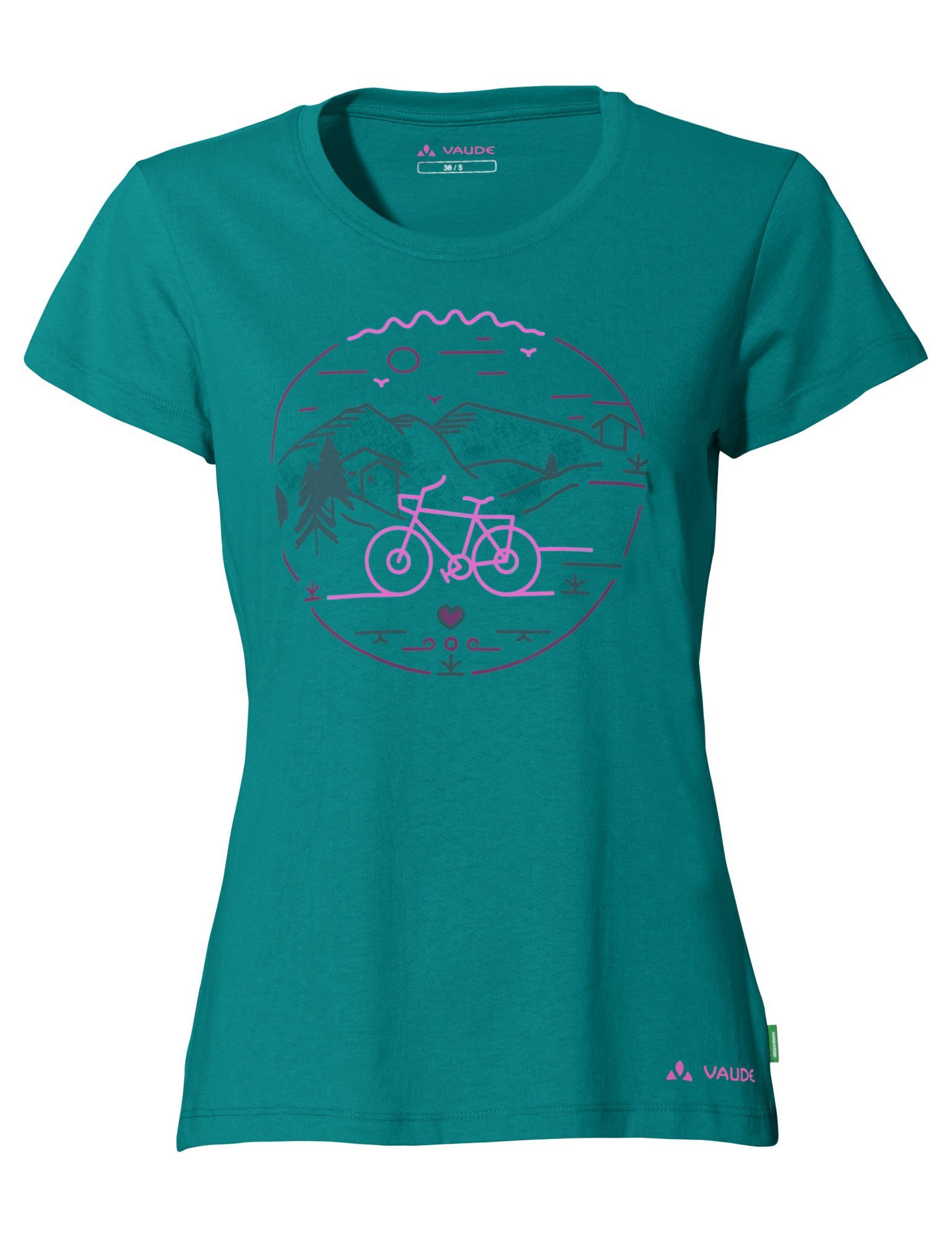 VAUDE T-Shirt Vaude Womens Cyclist T-shirt V Damen Kurzarm-Shirt Wave