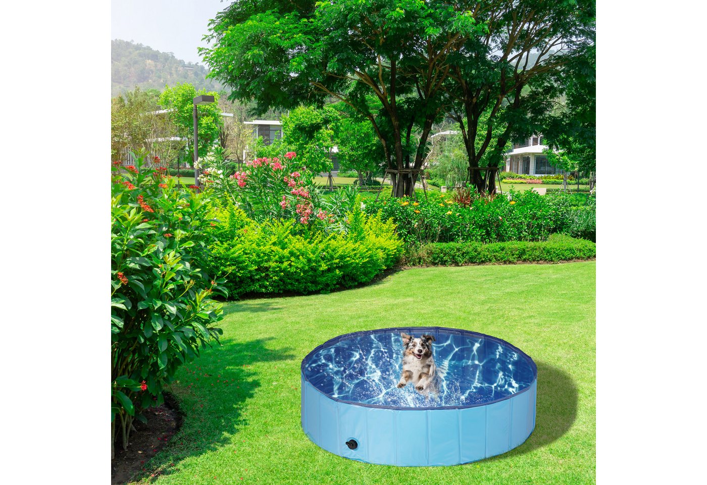 Thumbnail - relaxdays Hundepool Blauer Hundepool, (1-tlg), L