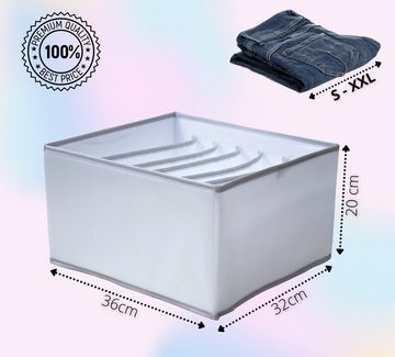 Hadoola Aufbewahrungsbox (4 St., Premium Mesh Aufbewahrungsbox Kleiderschrank im Doppelpack), Organizer Kleiderschrank Schubladen Ordnungssystem für Kleidung