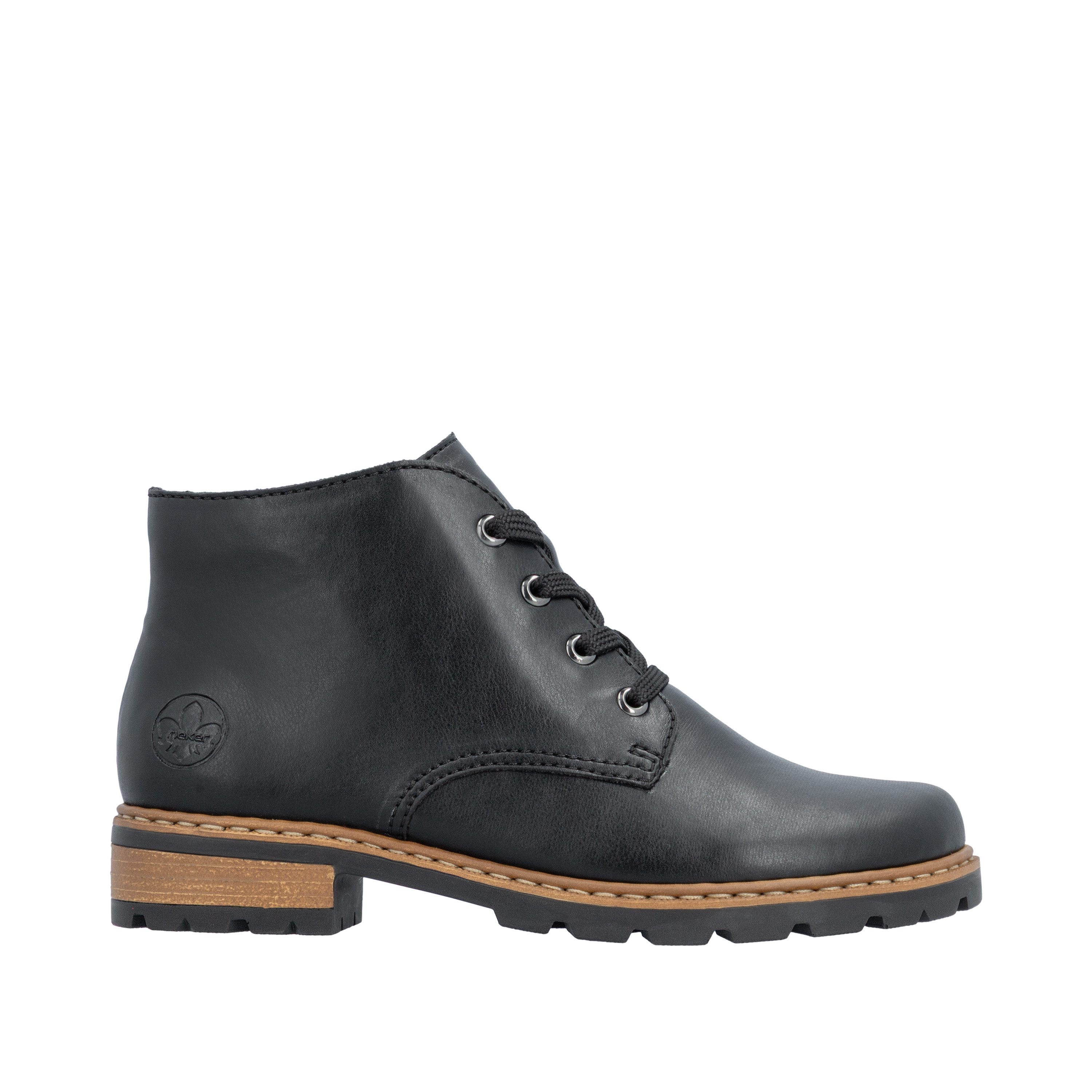 Rieker Schnürstiefelette Schnürboots, Ankleboots mit Blockabsatz