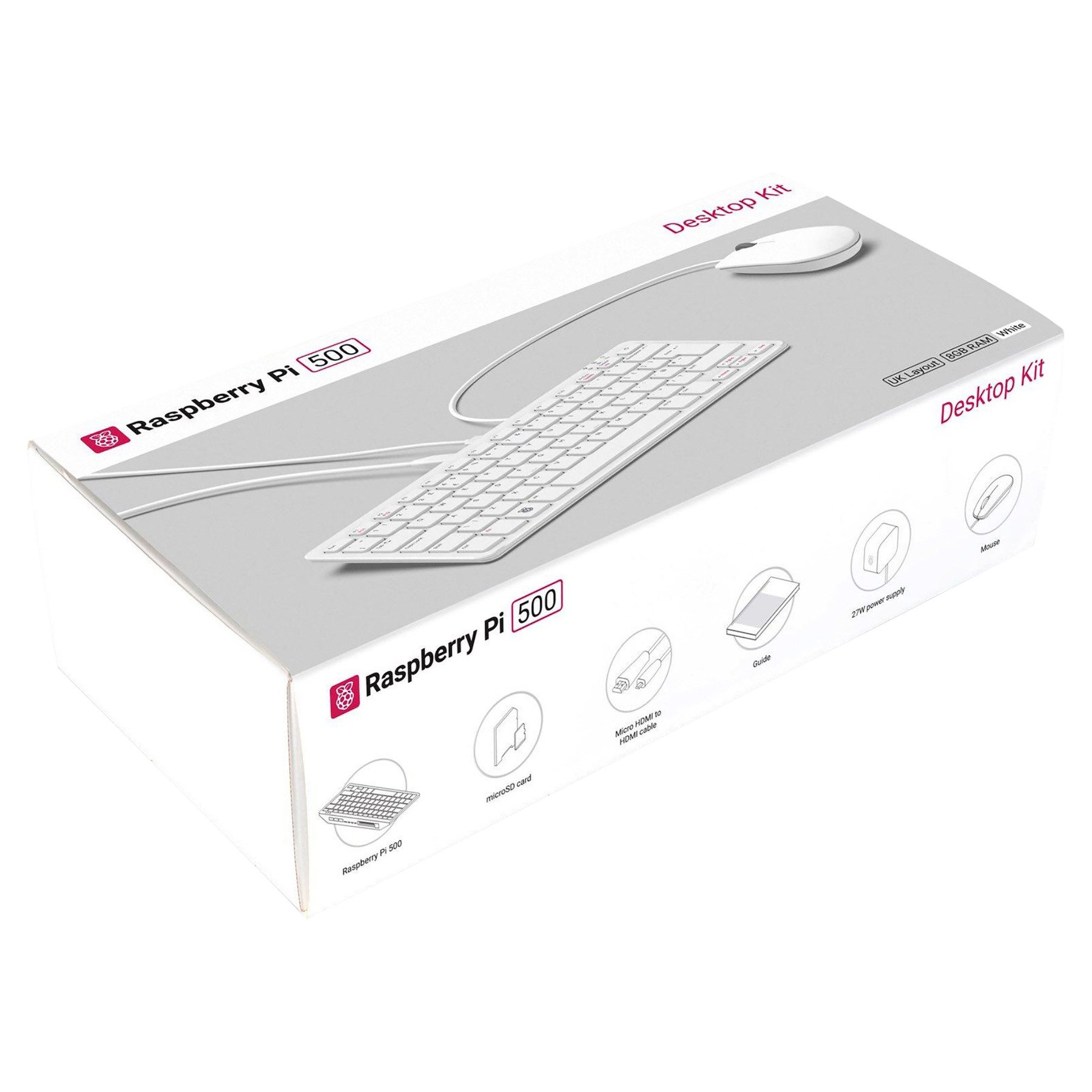 RASPBERRY PI 500 (DE) KIT, 4x 2,4GHz Mini-PC